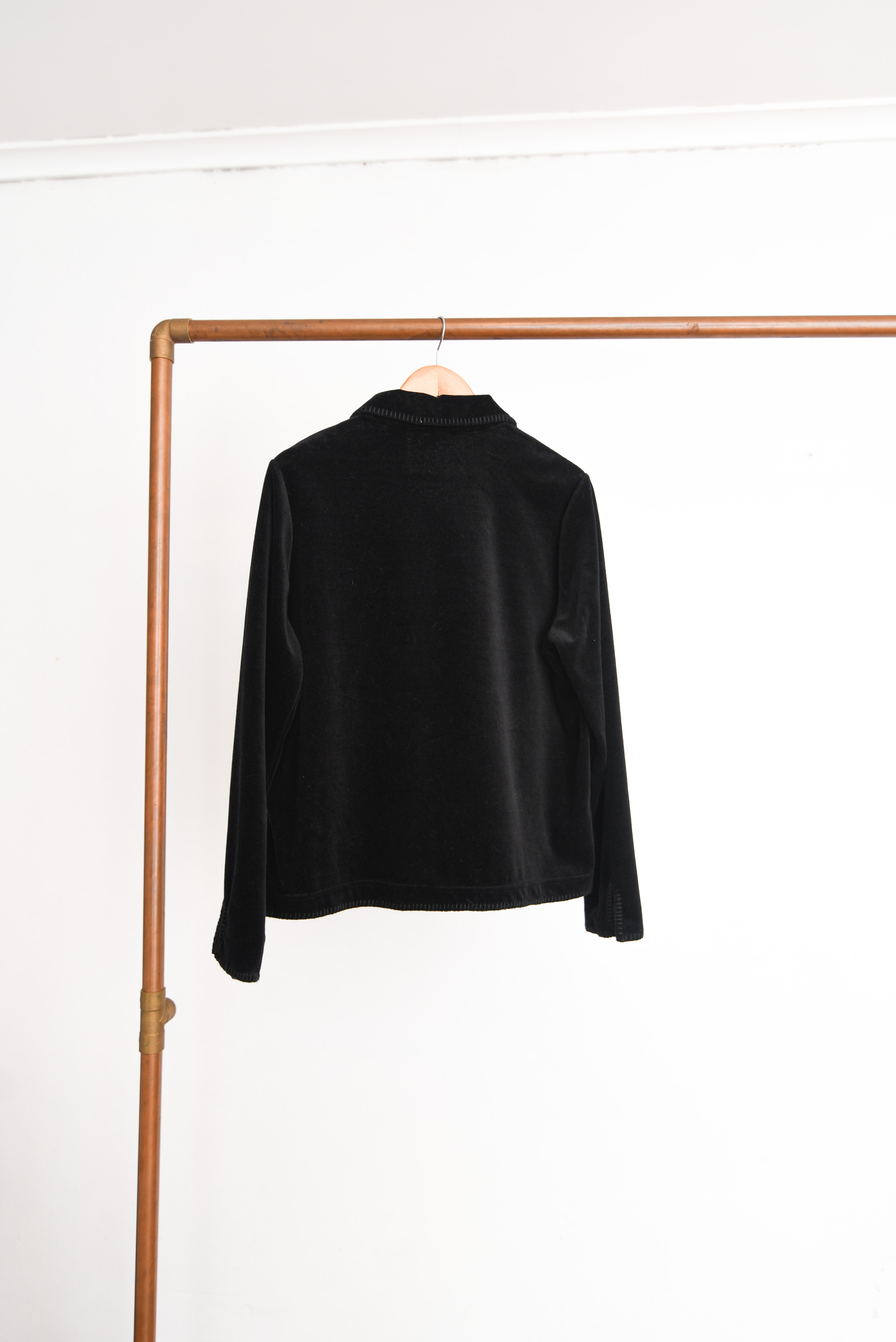 Camisa negra plush 90s