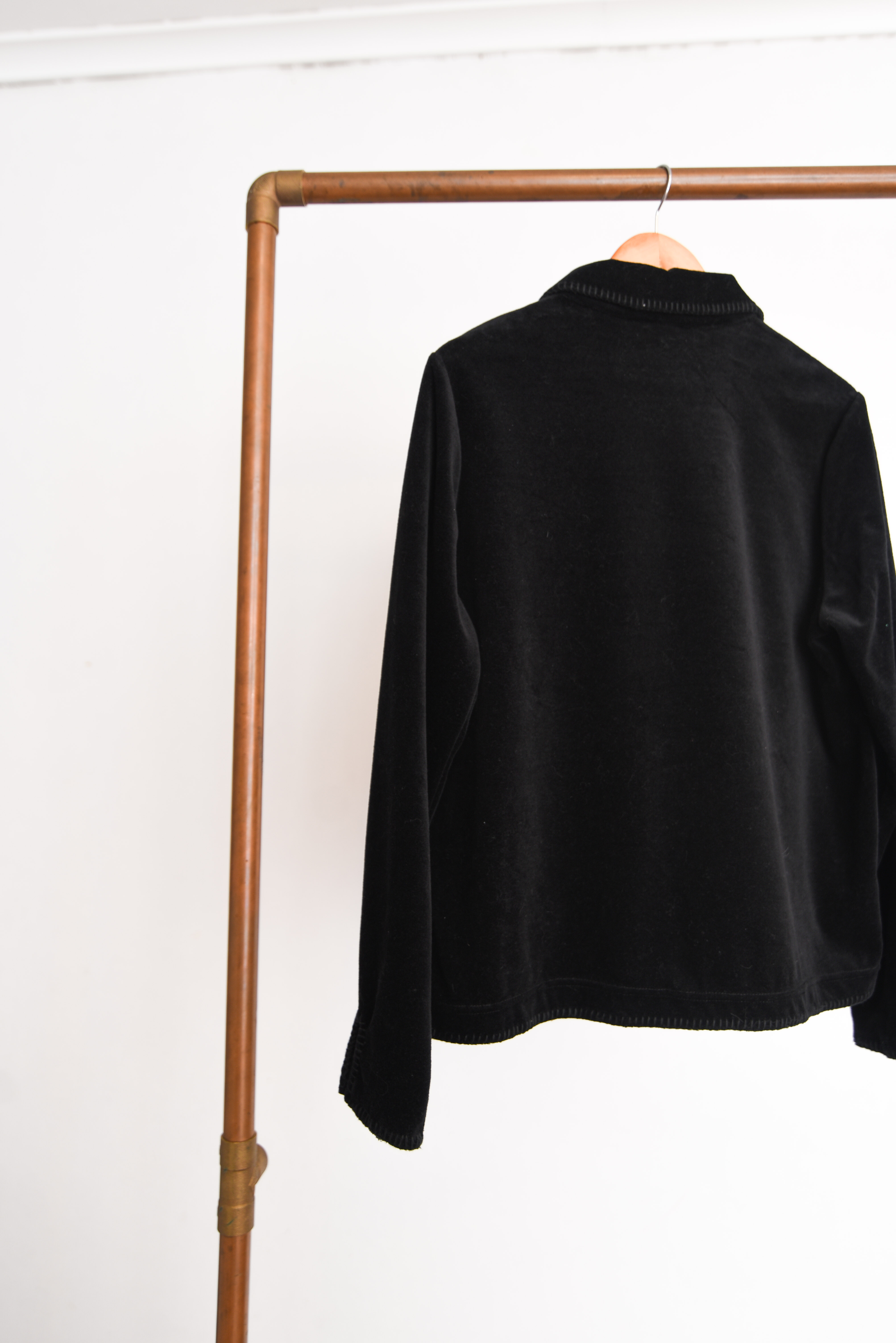 Camisa negra plush 90s