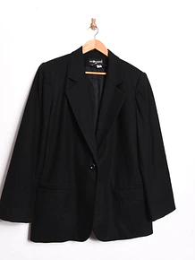 Blazer negro lana 90s