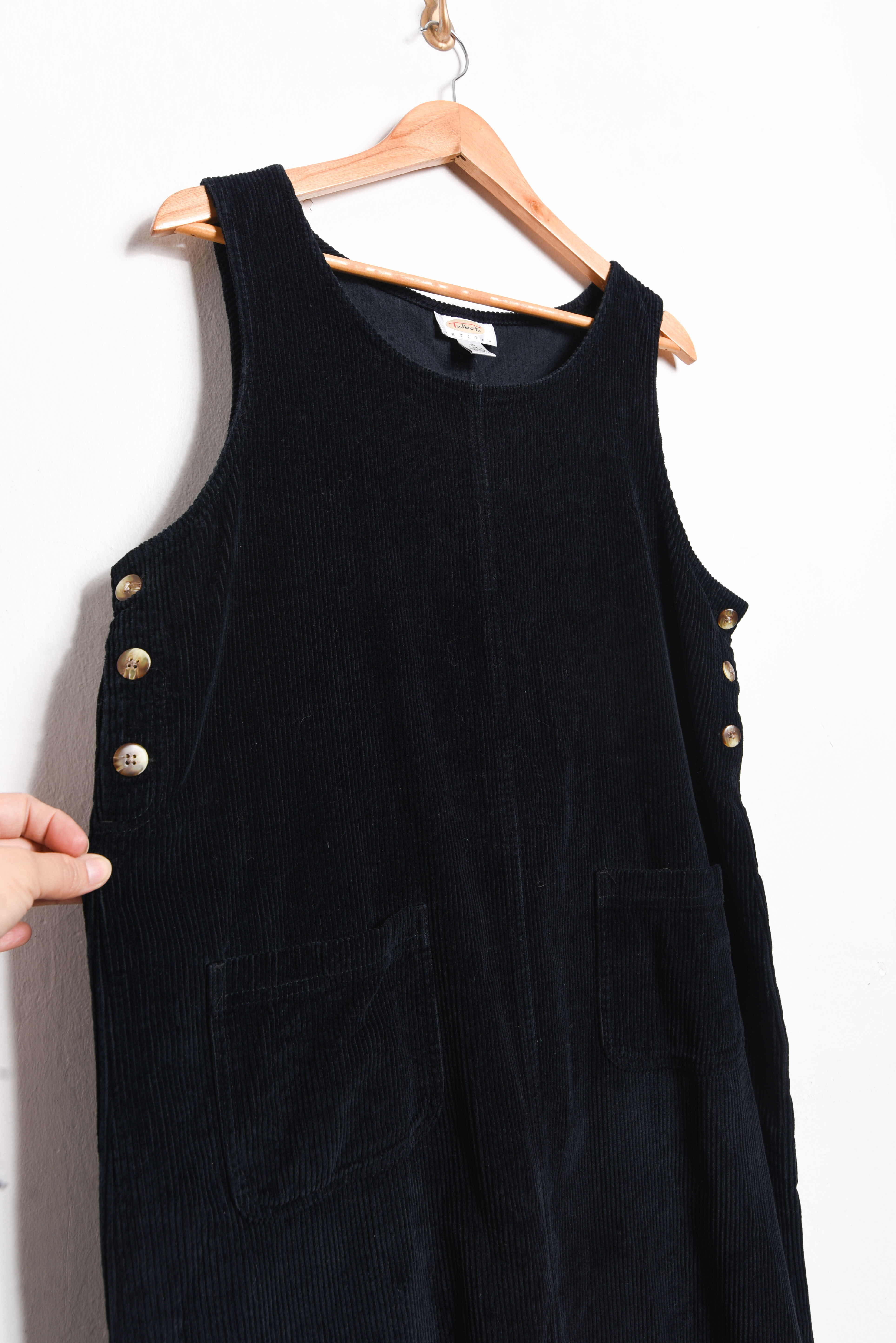 Jumper cotelé negro azulado 90s