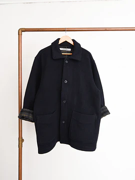 Abrigo navy lana tartán