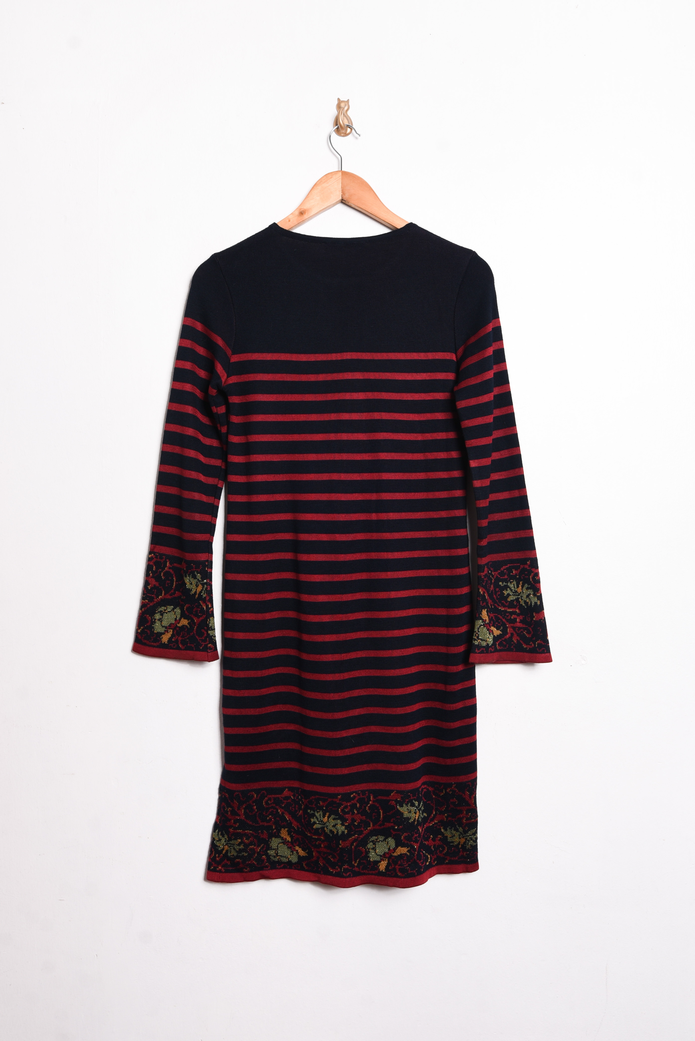 Vestido knit navy rayado