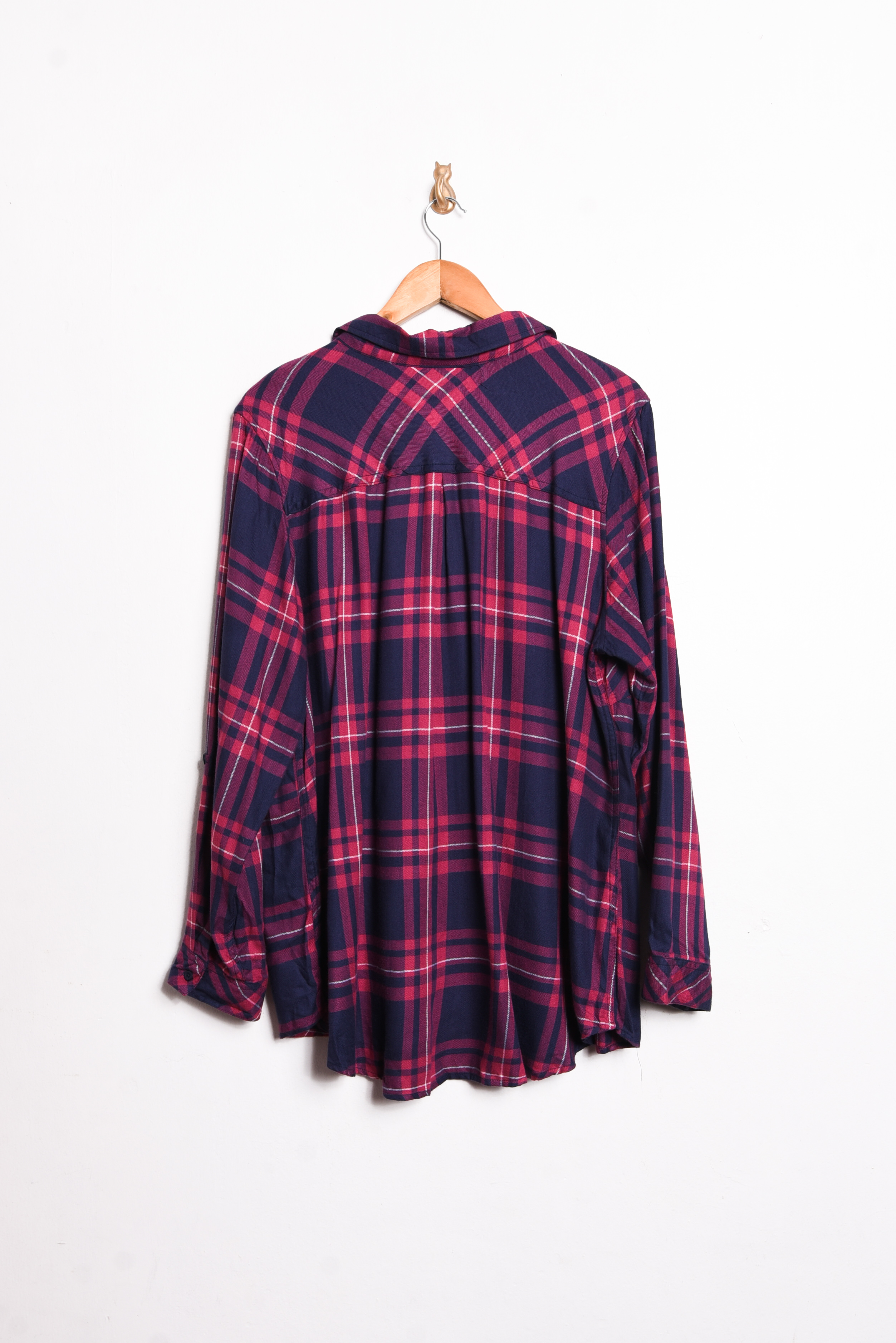 Camisa azul leñadora tartán