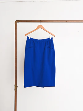 Falda vintage azul klein