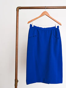 Falda vintage azul klein
