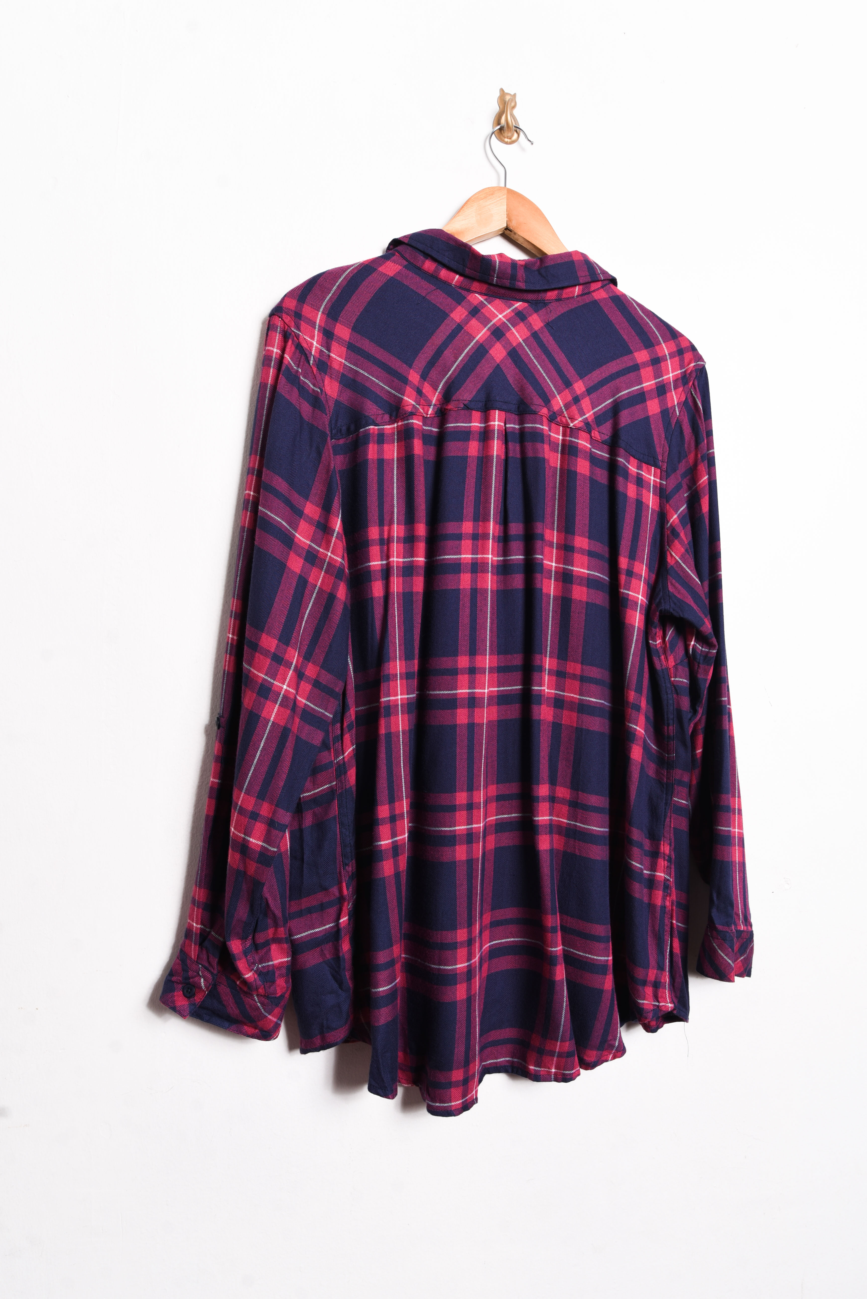 Camisa azul leñadora tartán