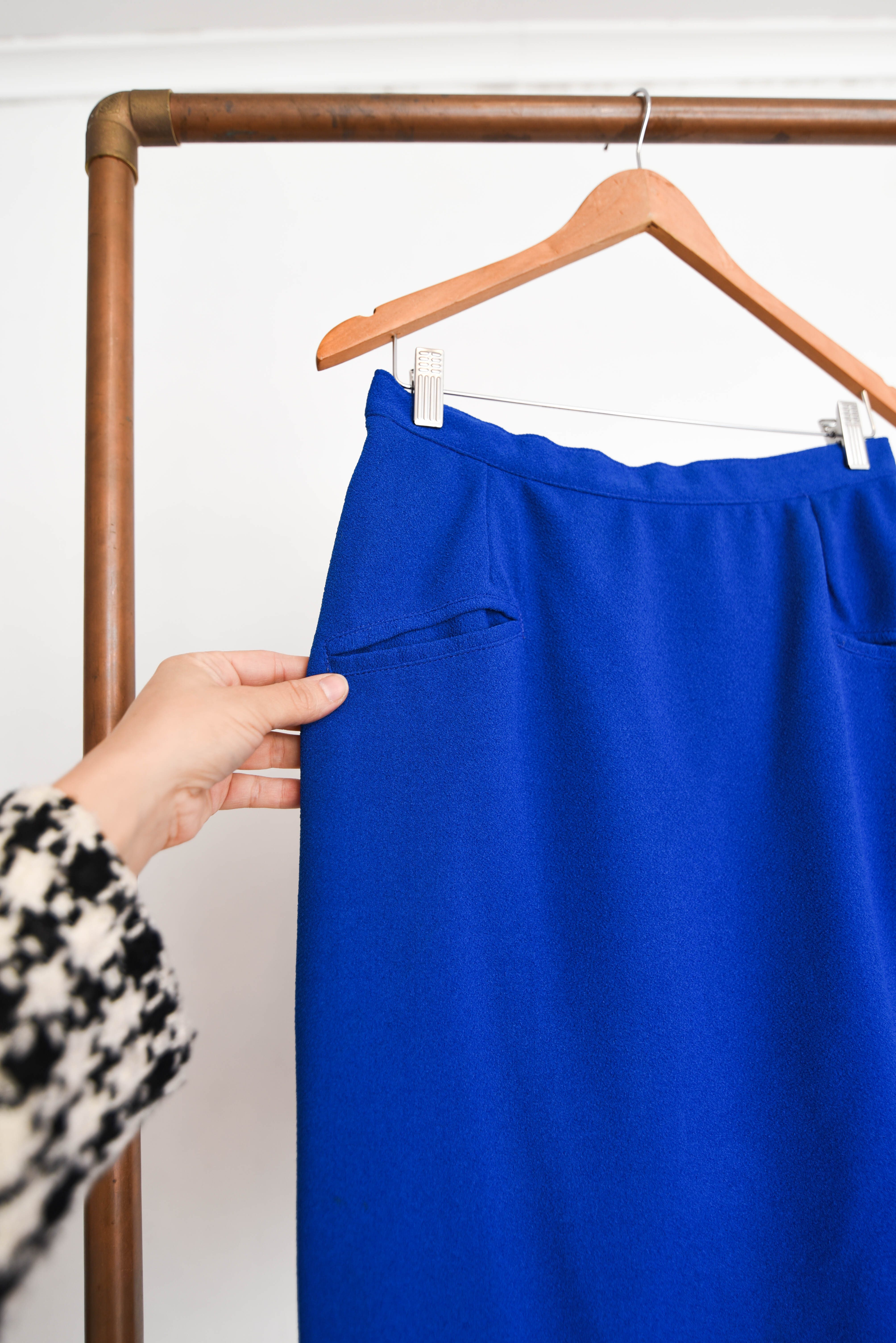 Falda vintage azul klein