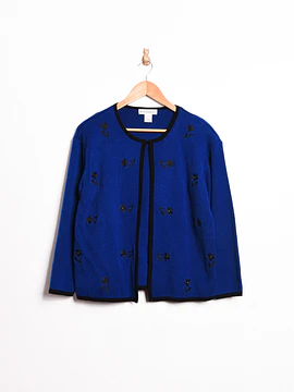 Chaleco azul klein 90s cardigan