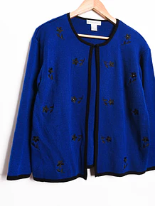 Chaleco azul klein 90s cardigan