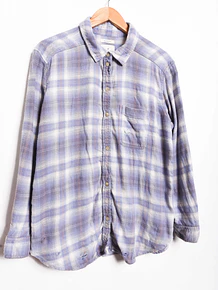 Camisa franela celeste destroyed