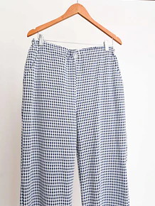 Pantalón bicolor gingham
