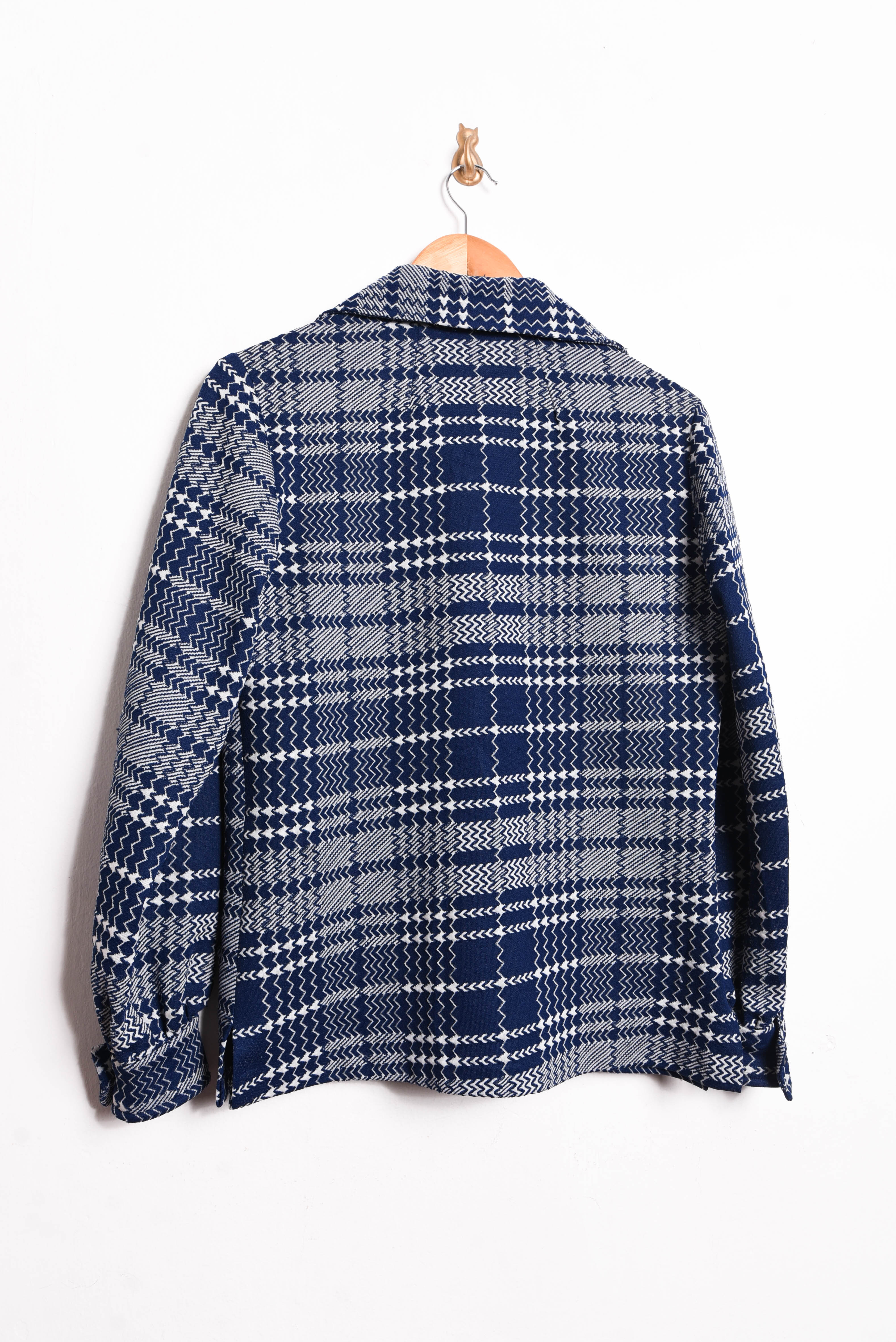 Chaqueta blue tartán 70s