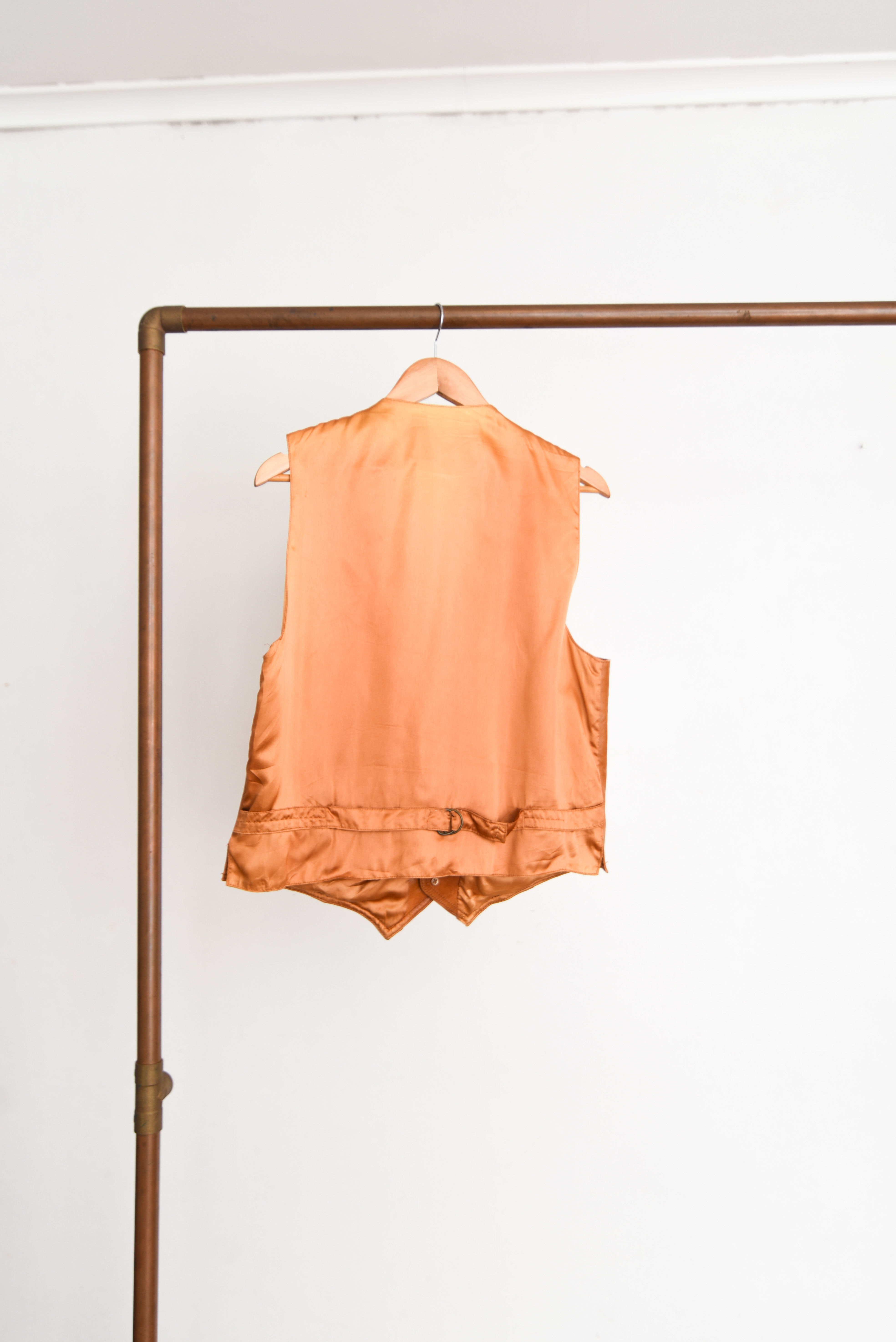 Vest cuero camel 70s