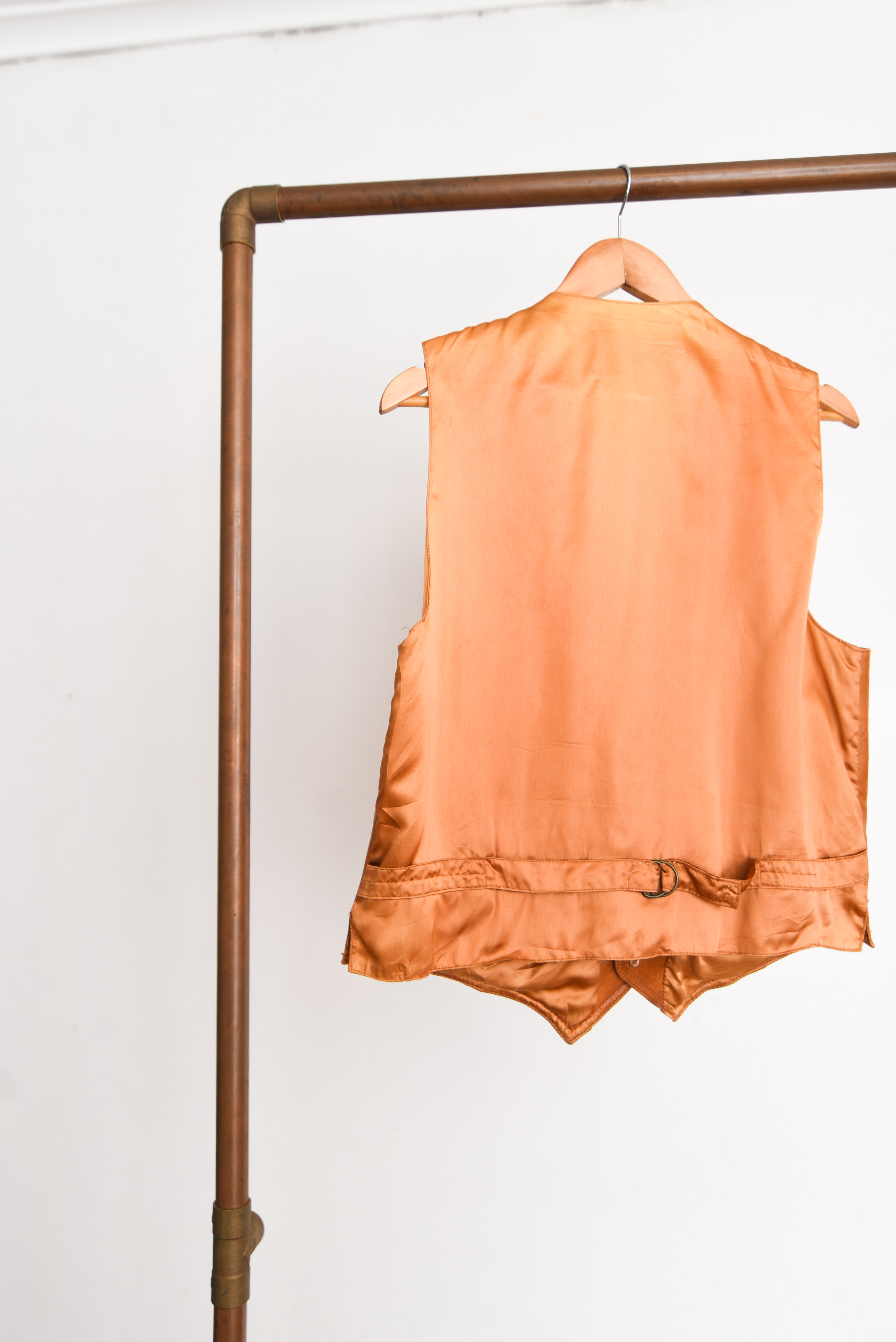 Vest cuero camel 70s