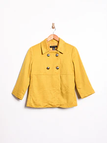 Chaqueta amarillo mostaza espiga
