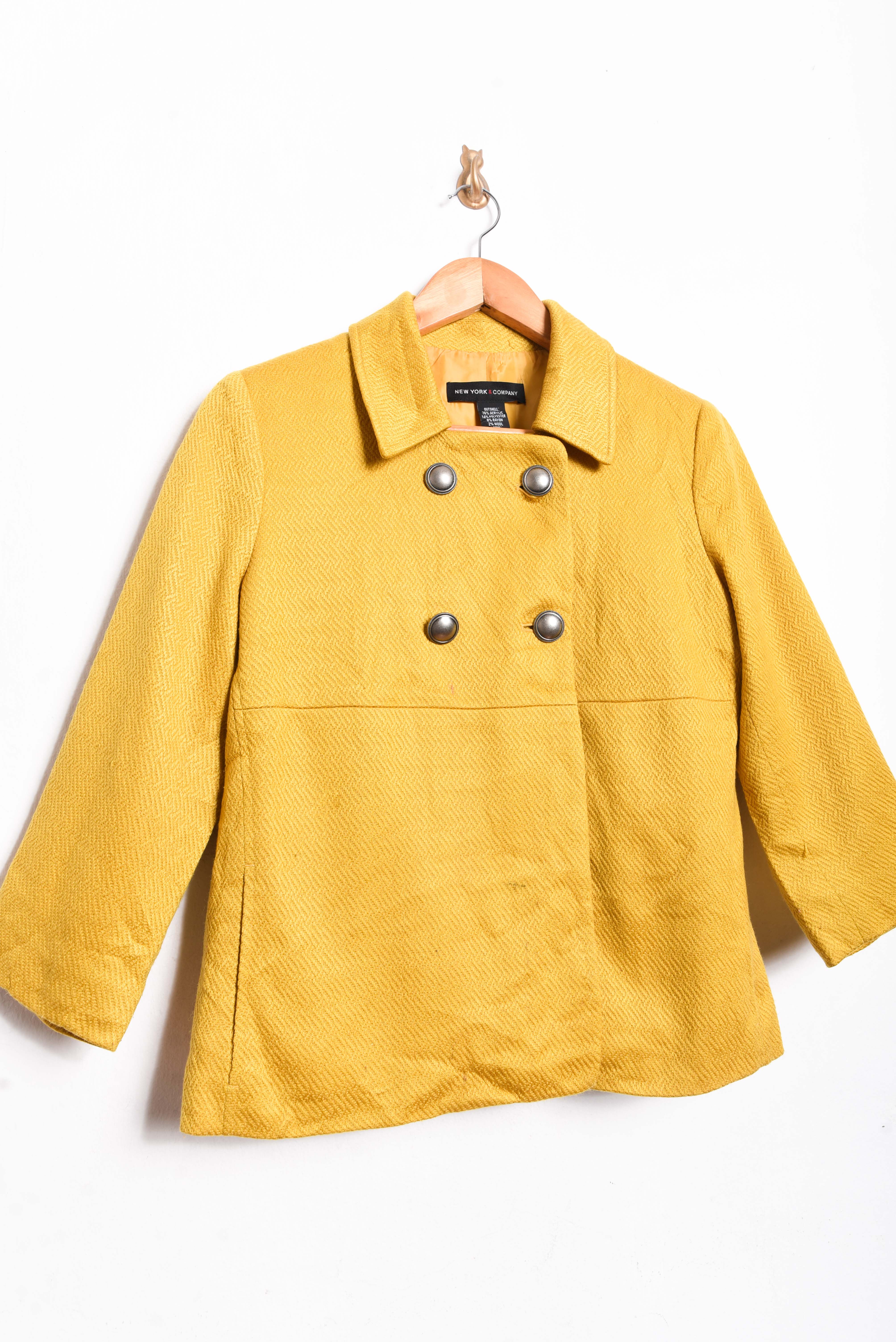 Chaqueta amarillo mostaza espiga