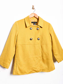 Chaqueta amarillo mostaza espiga