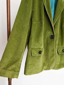 Blazer verde cotelé vintage