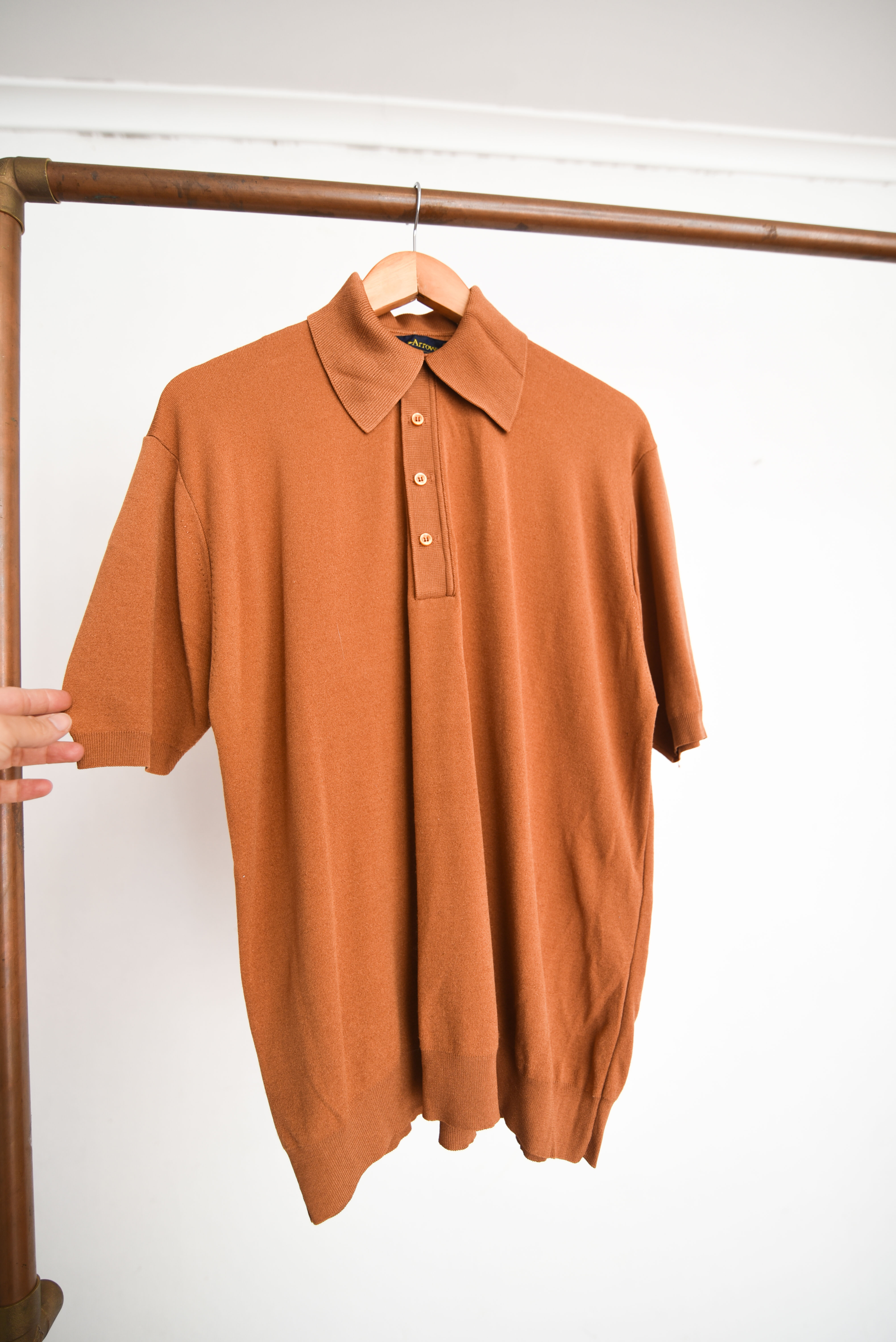 Top tejido camel 70s