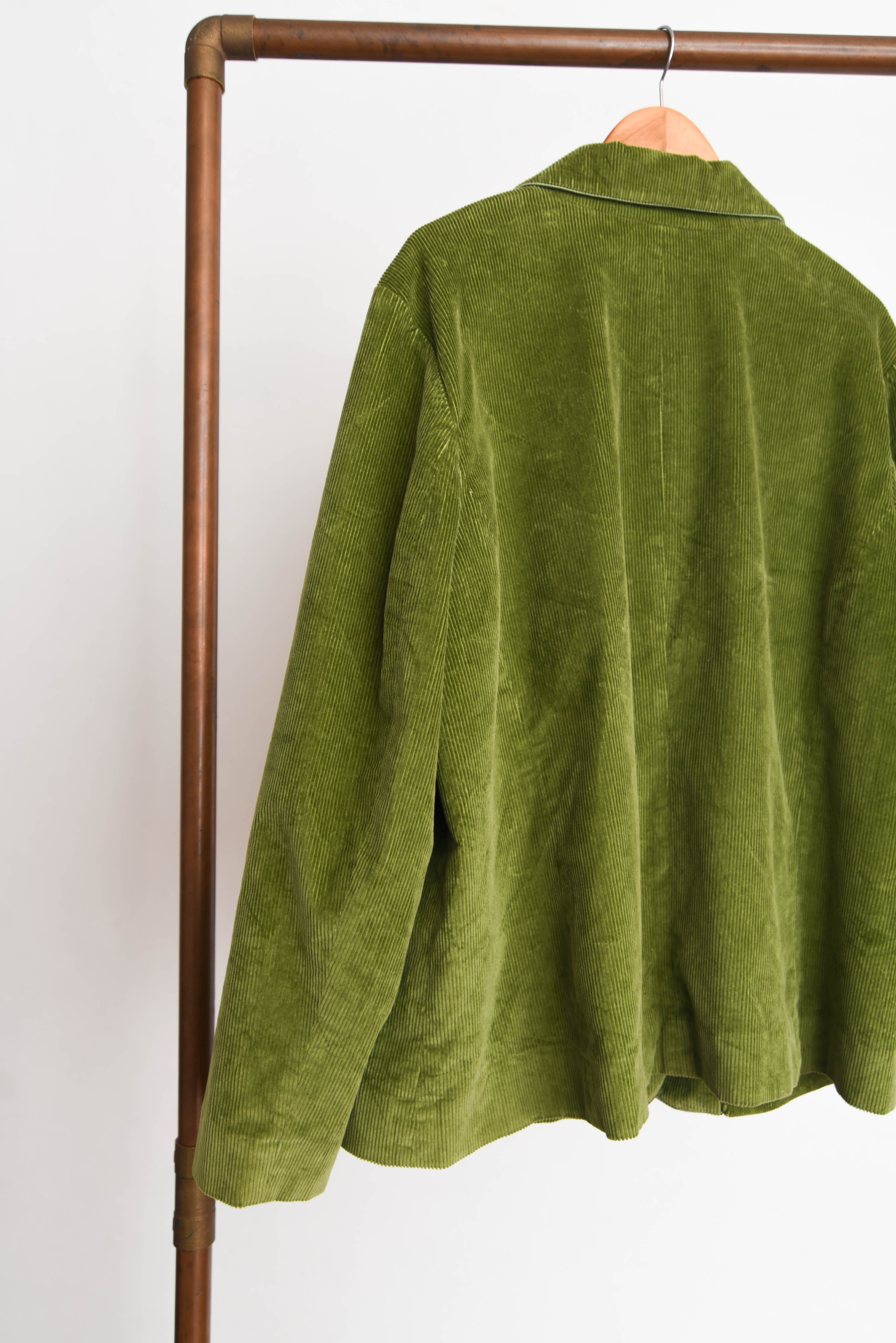 Blazer verde cotelé vintage