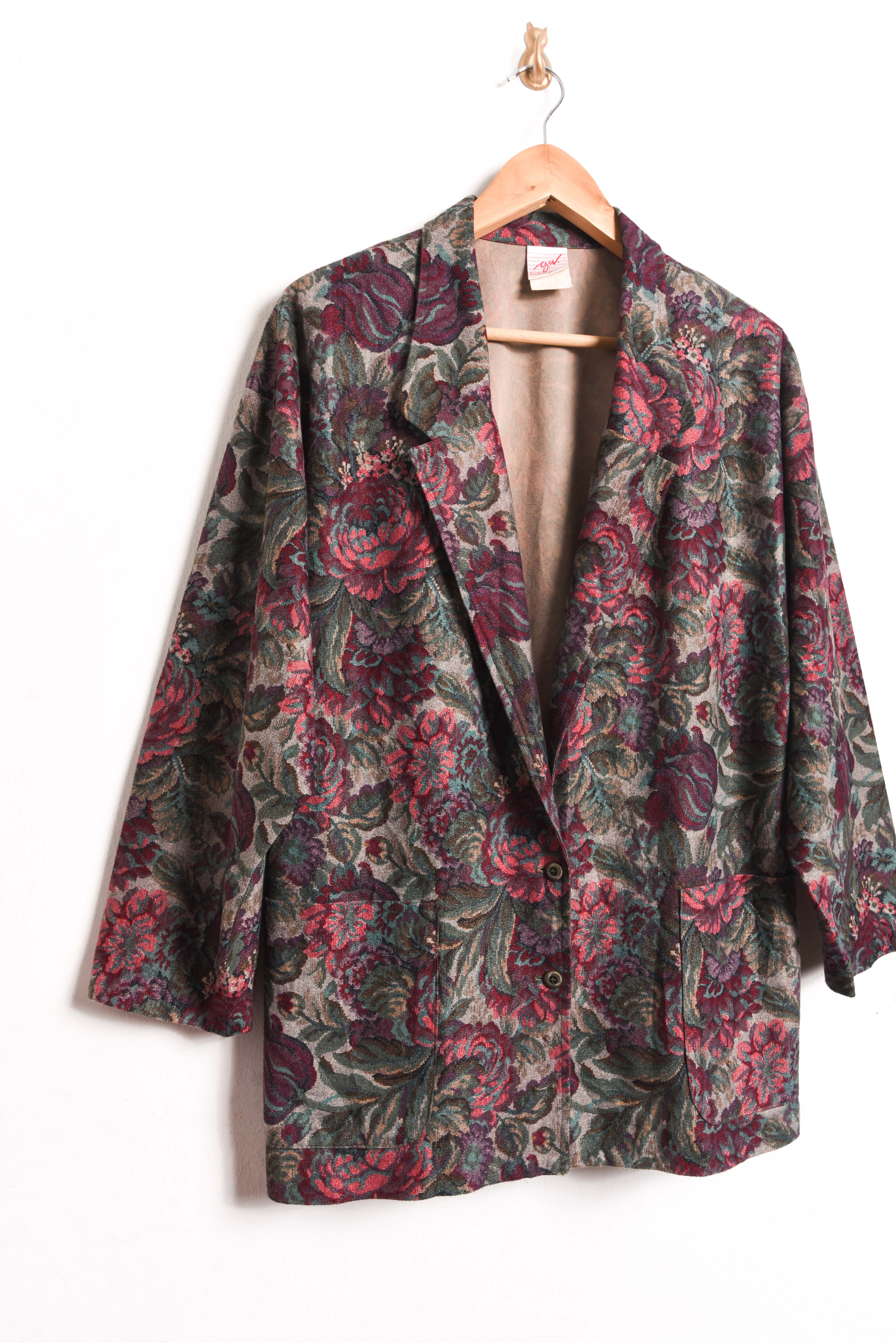 Blazer floral vintage 90s