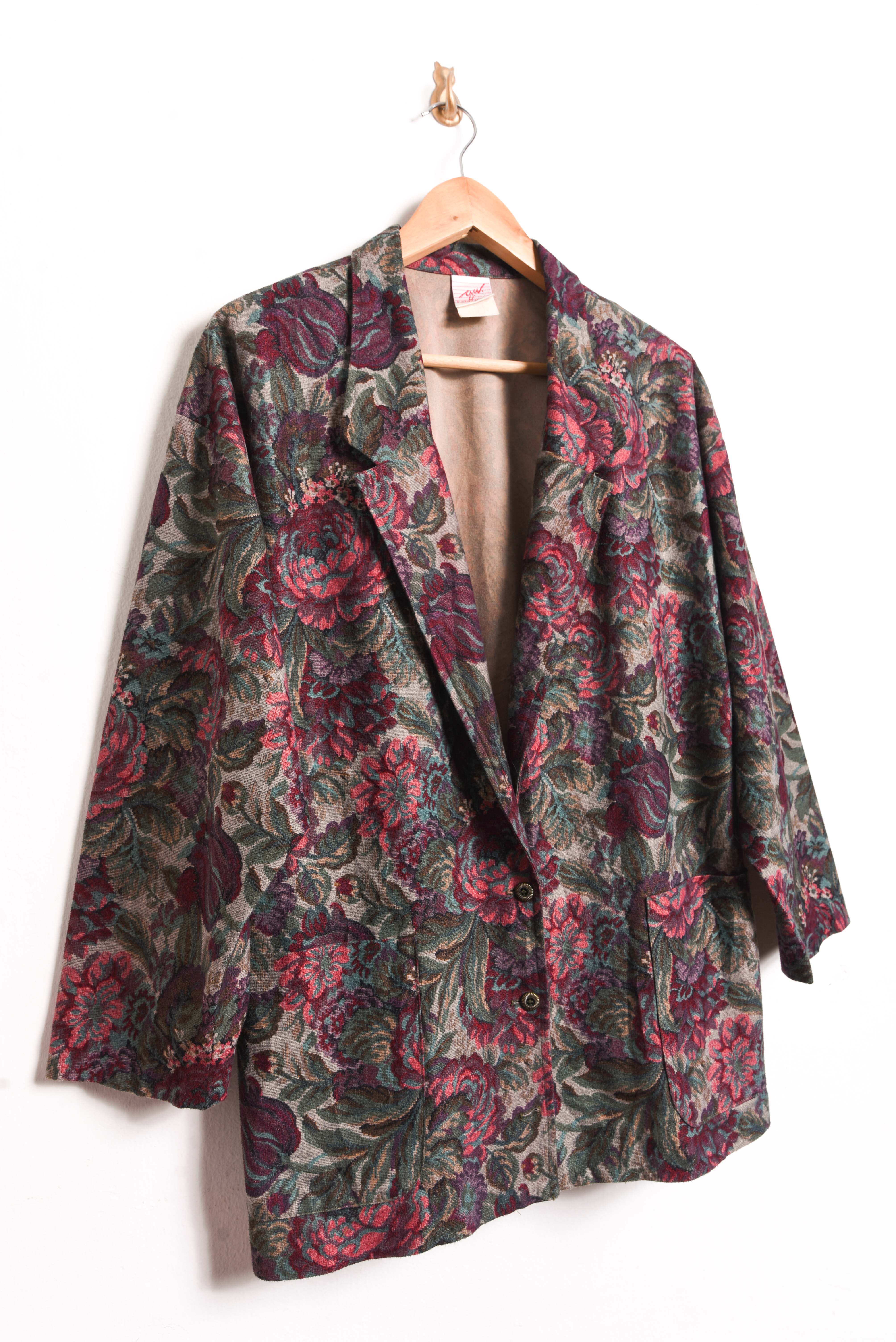 Blazer floral vintage 90s