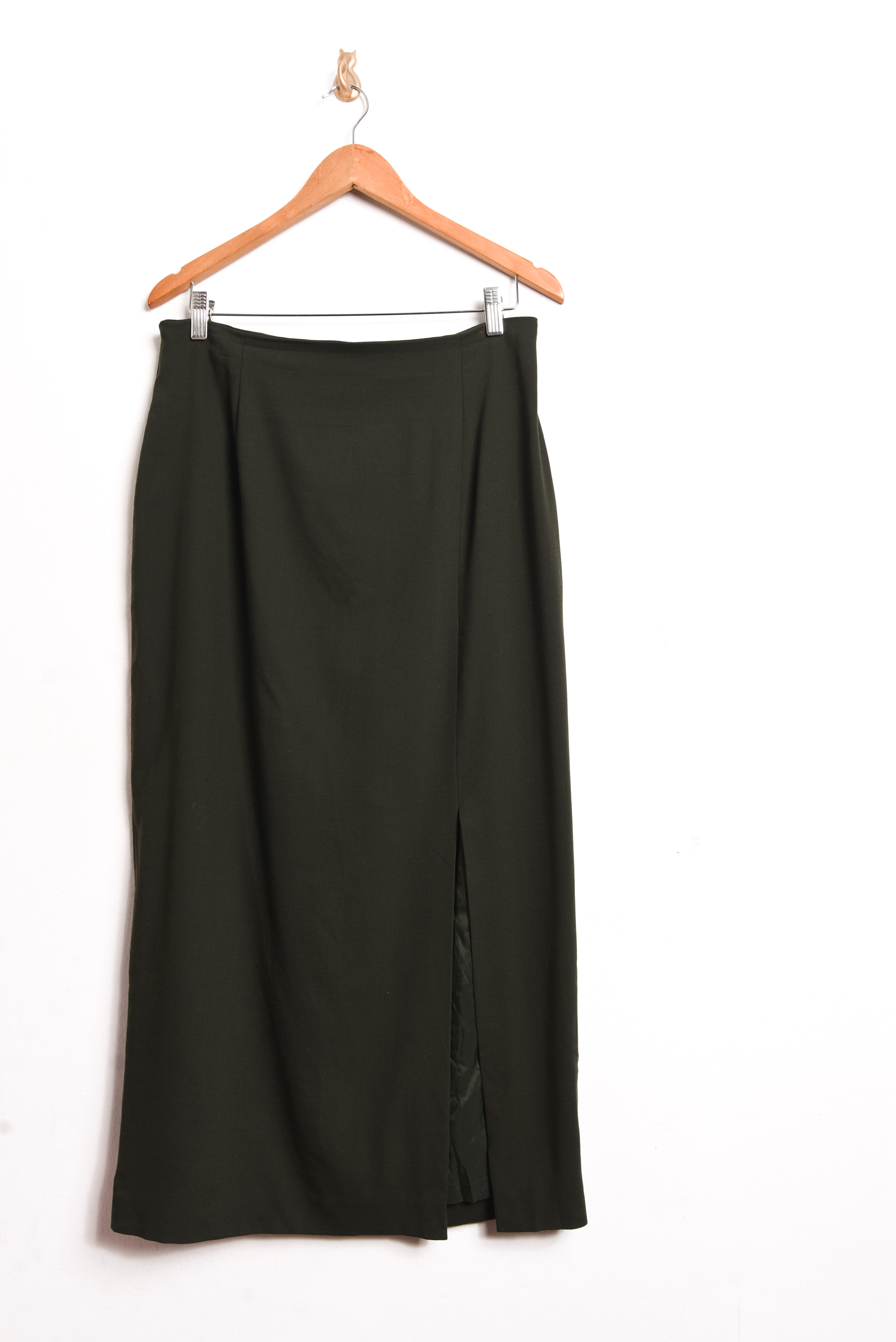 Maxi falda green wool 90s