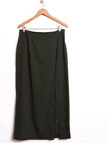 Maxi falda green wool 90s