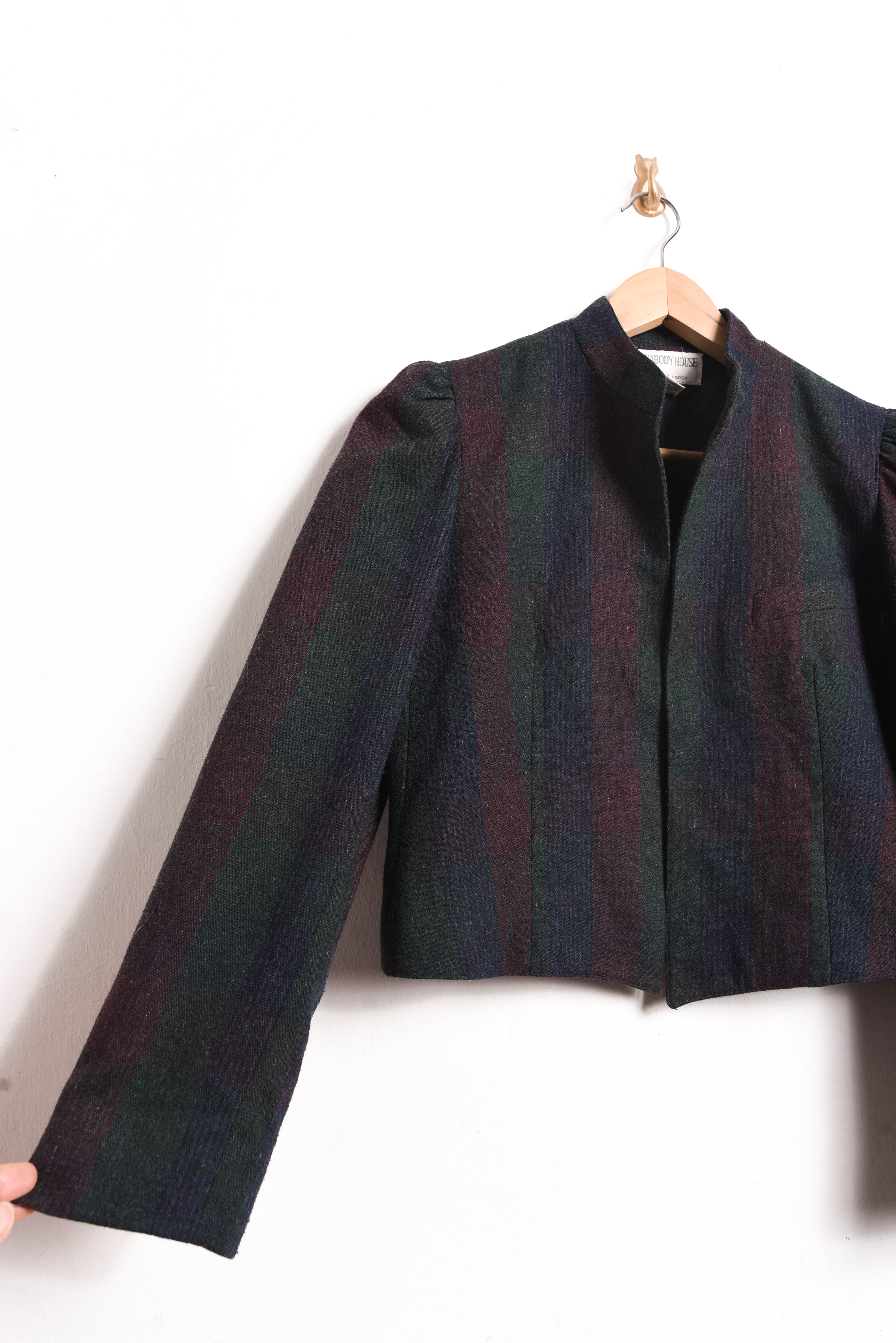 Chaqueta vintage crop rayado