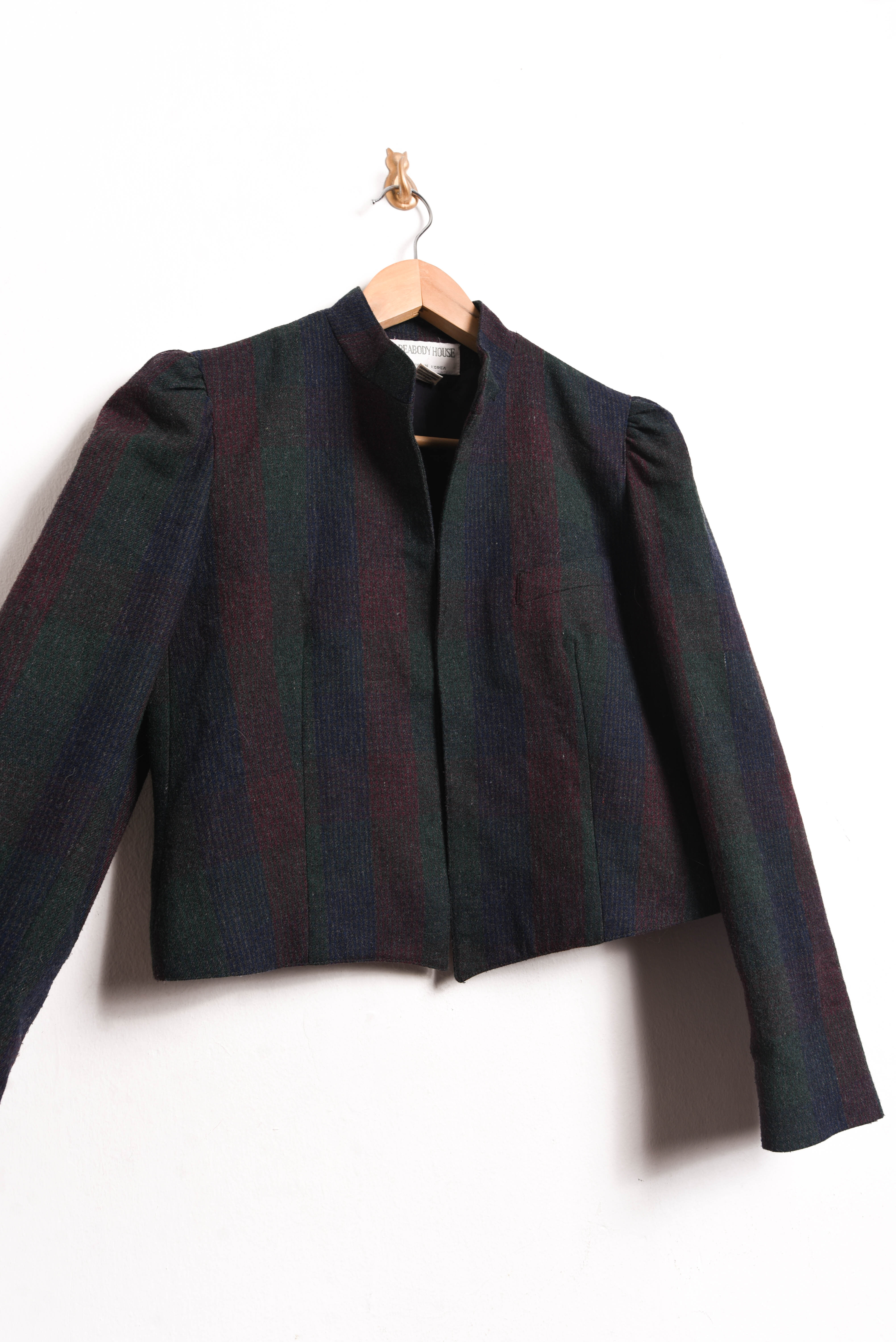 Chaqueta vintage crop rayado