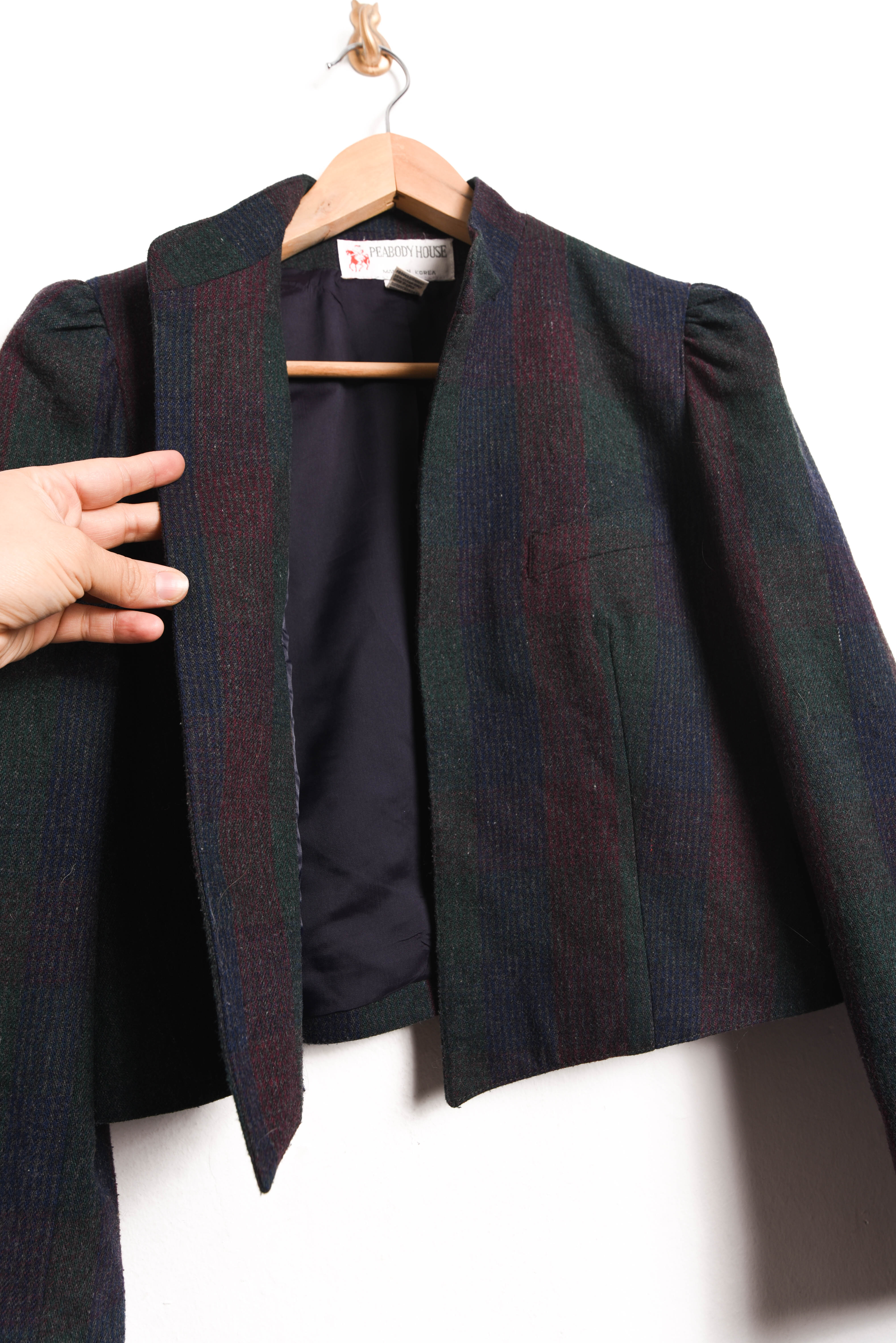 Chaqueta vintage crop rayado