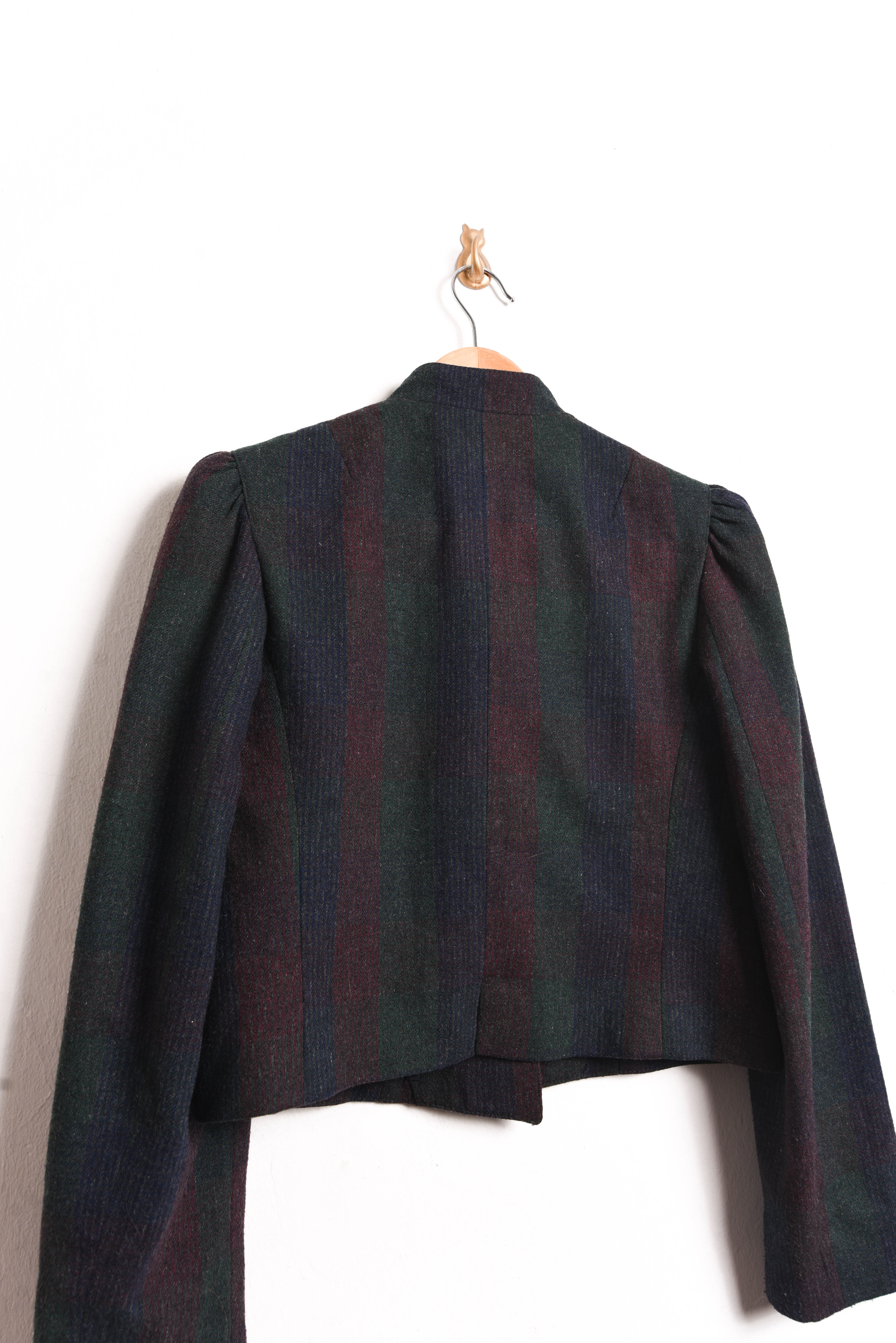 Chaqueta vintage crop rayado
