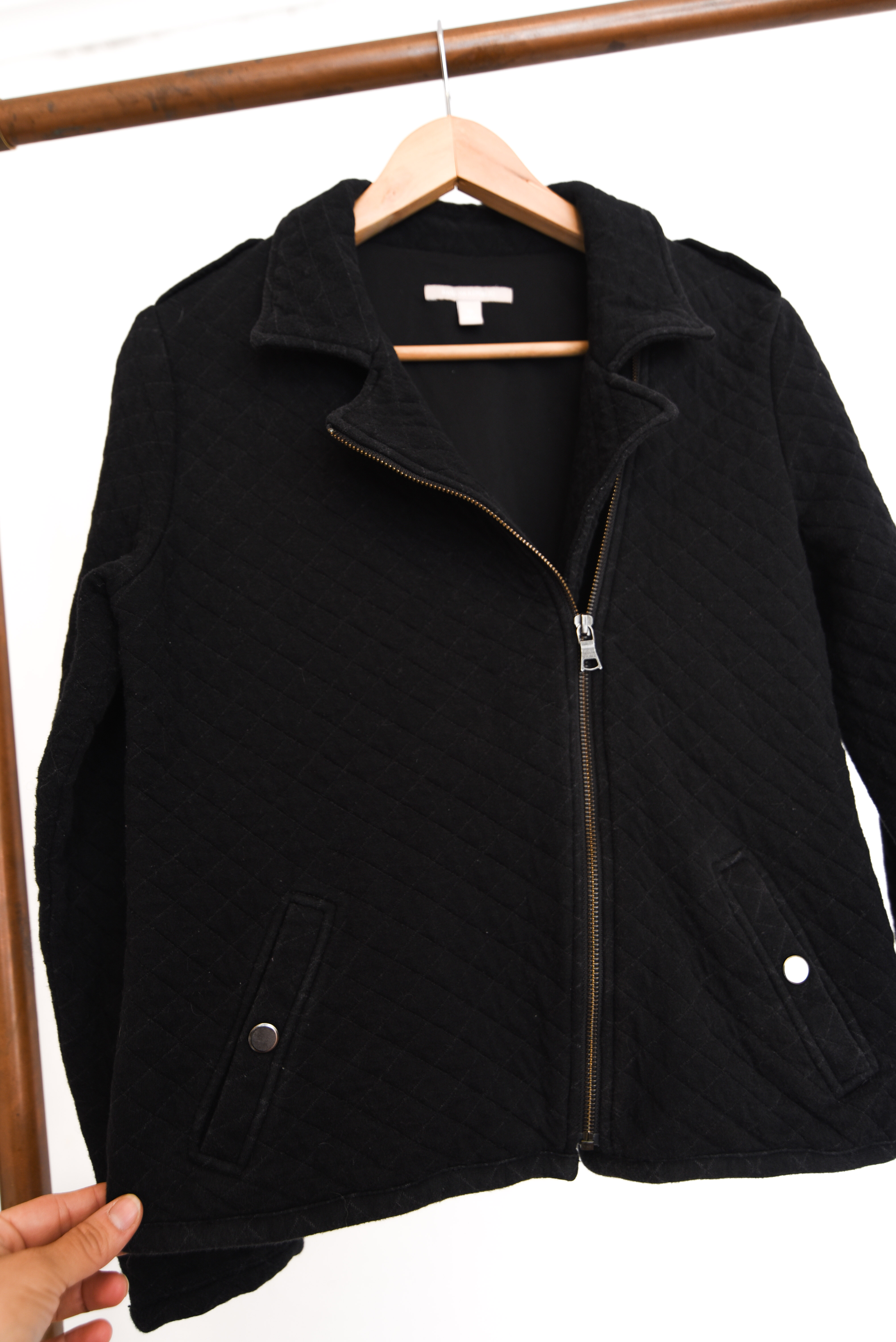 Chaqueta biker algodón quilted
