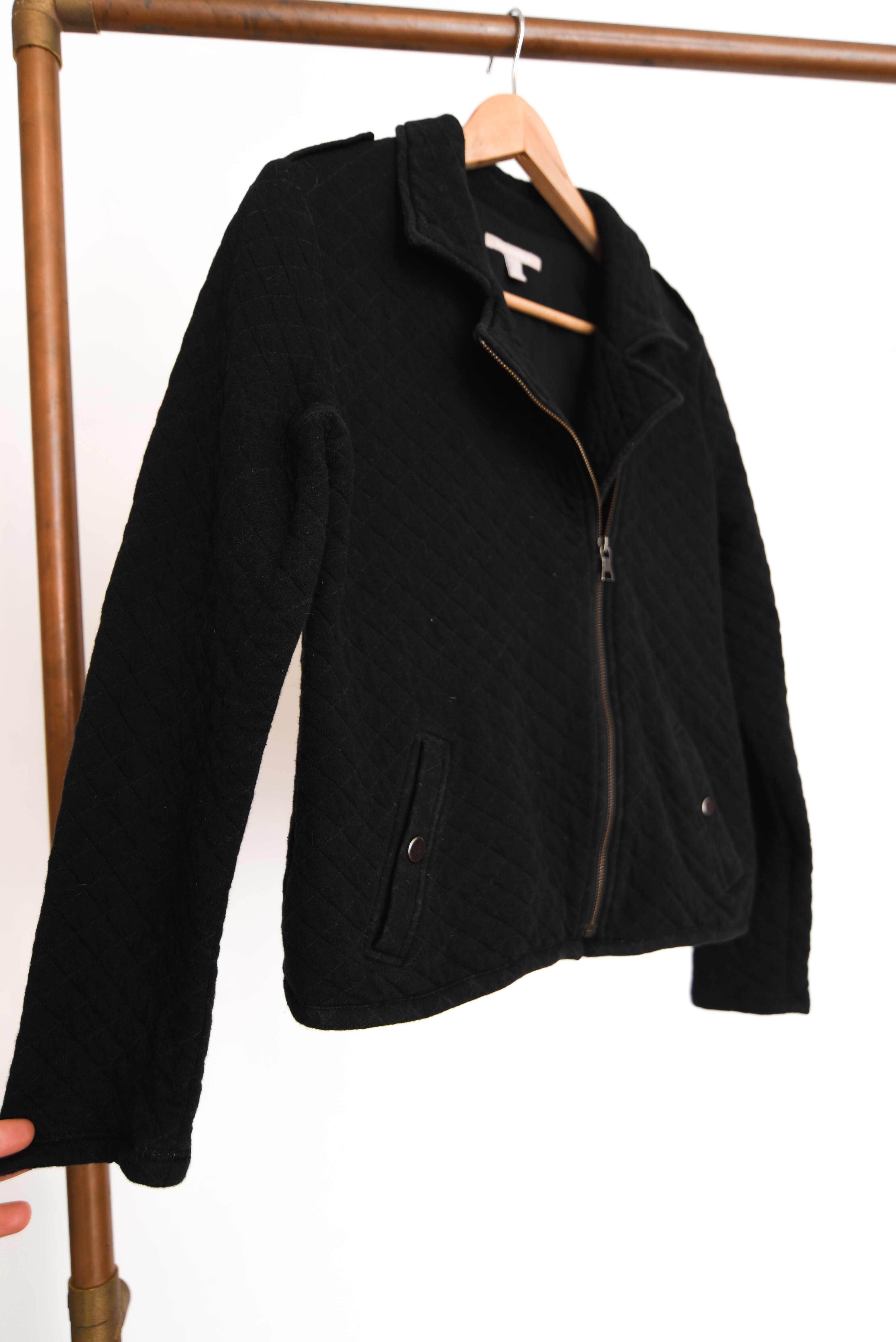 Chaqueta biker algodón quilted