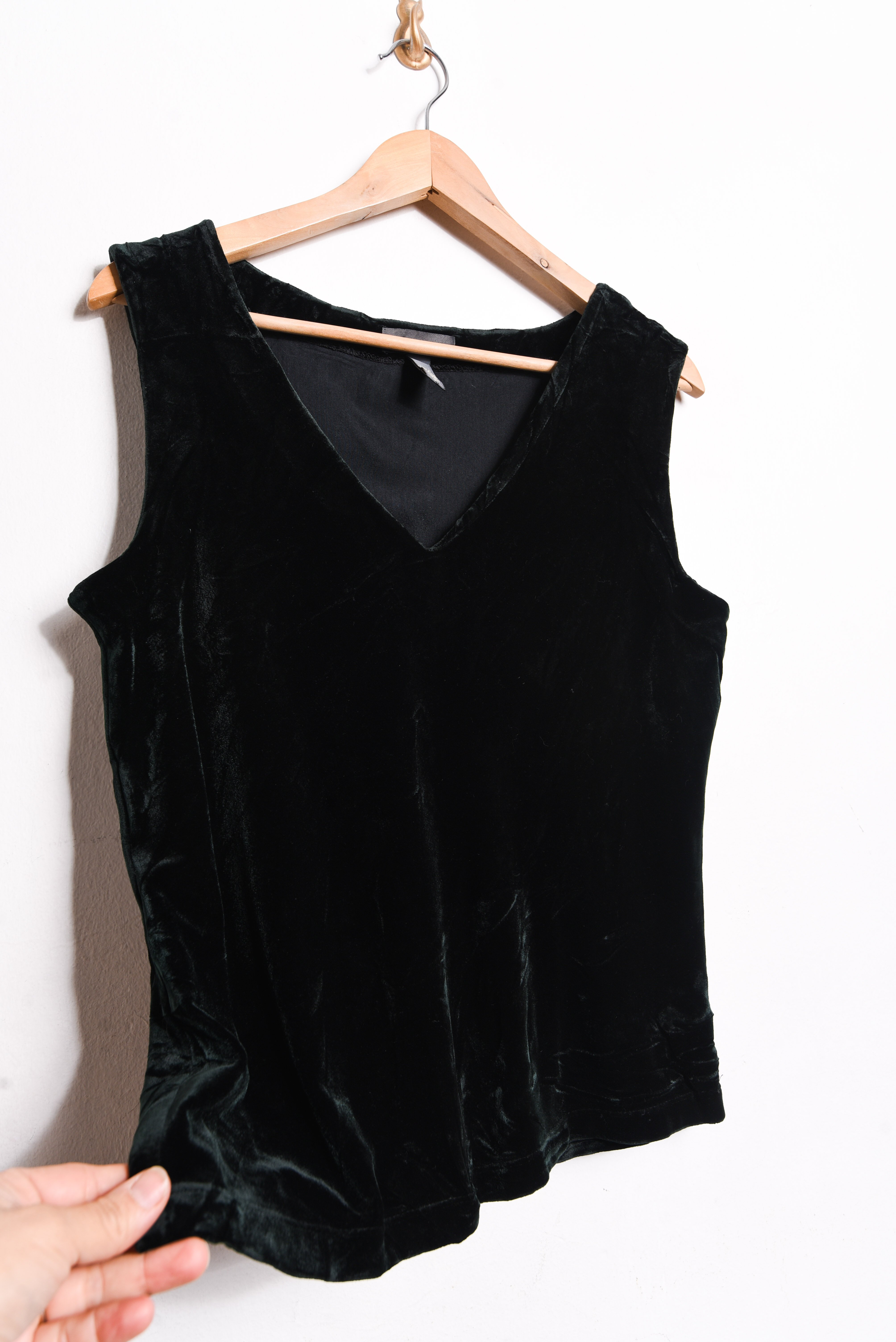 Top velvet vintage black