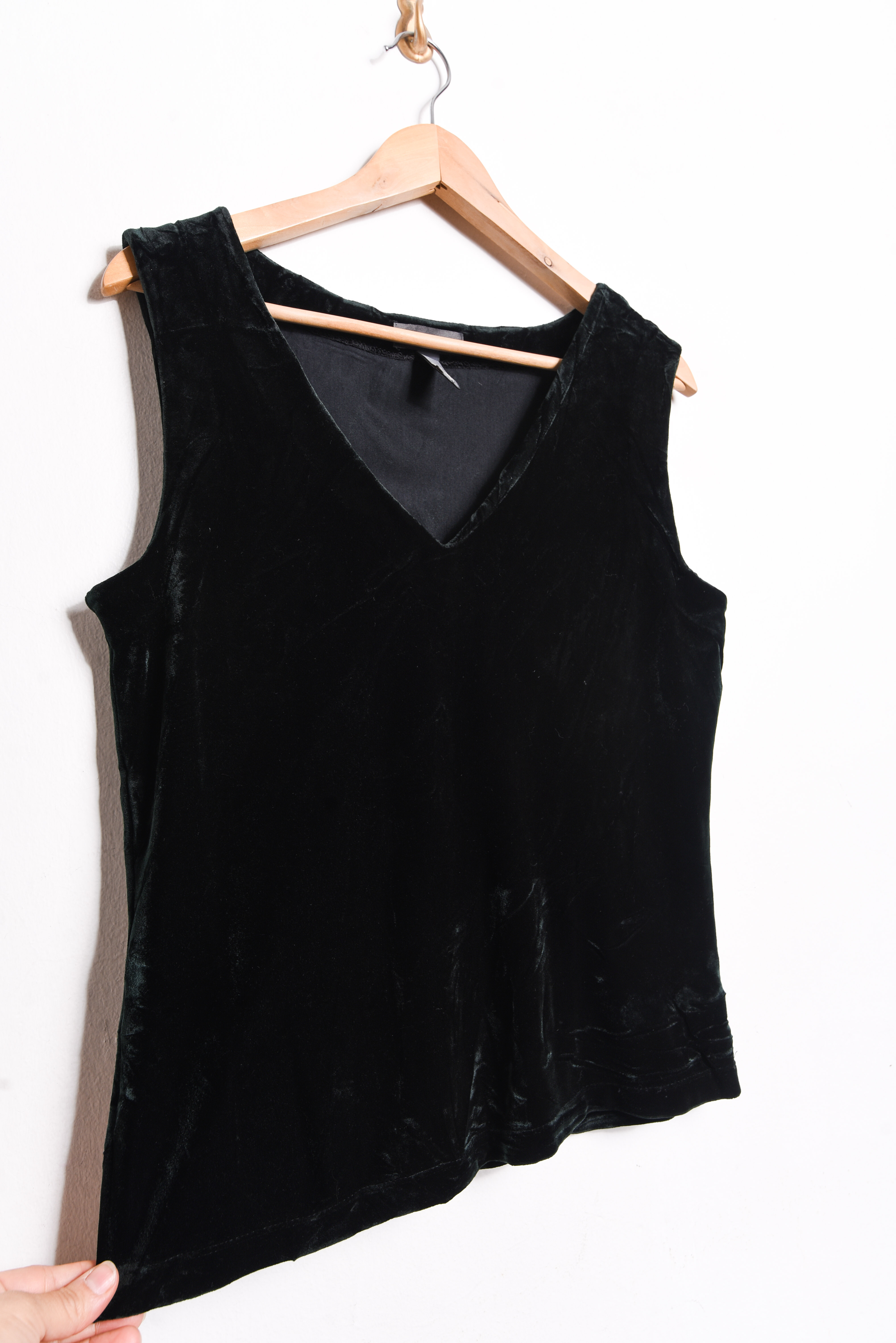 Top velvet vintage black