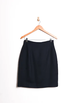 Falda navy lana vintage