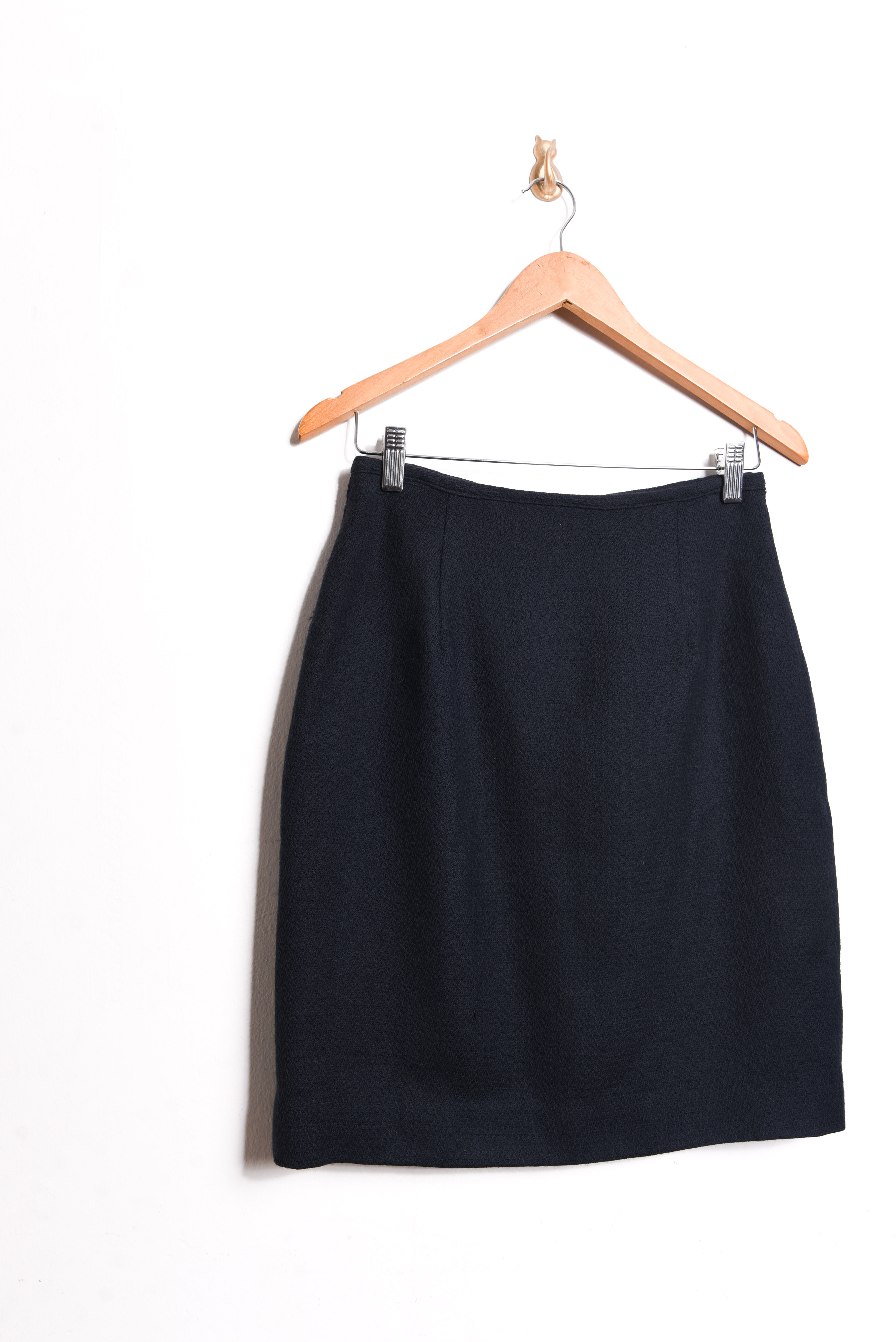 Falda navy lana vintage