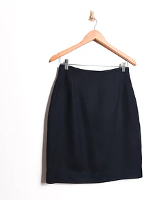 Falda navy lana vintage
