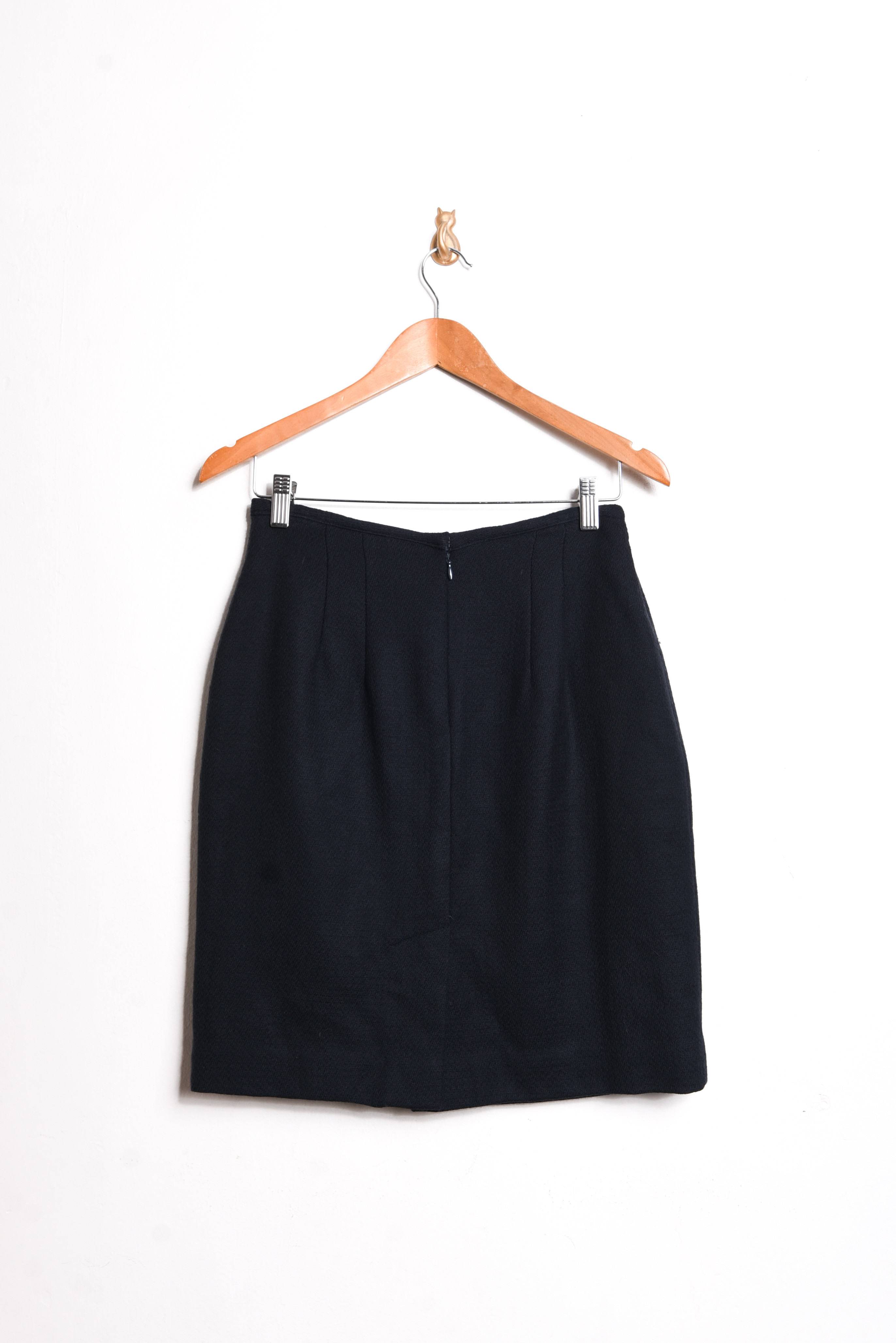 Falda navy lana vintage