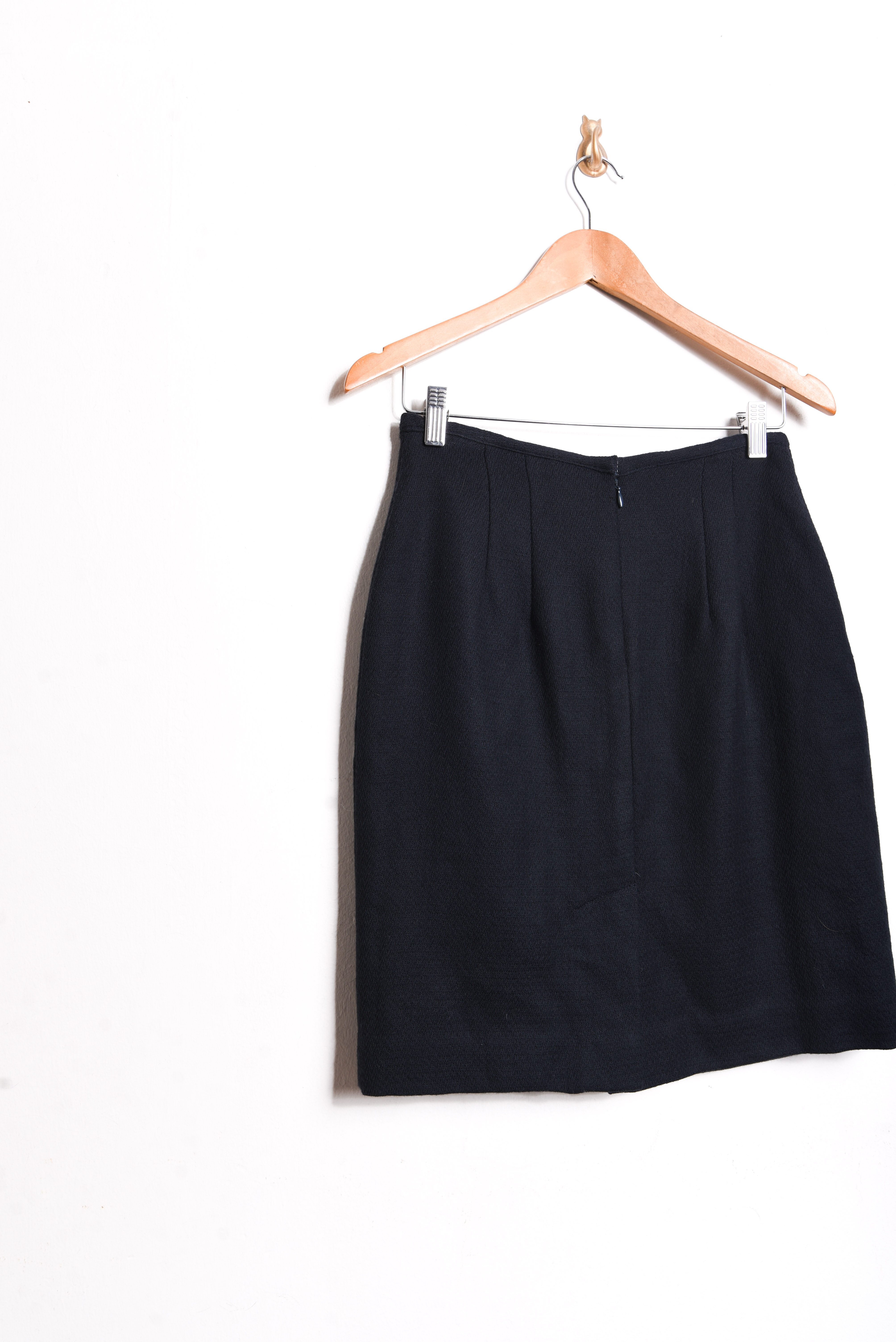 Falda navy lana vintage