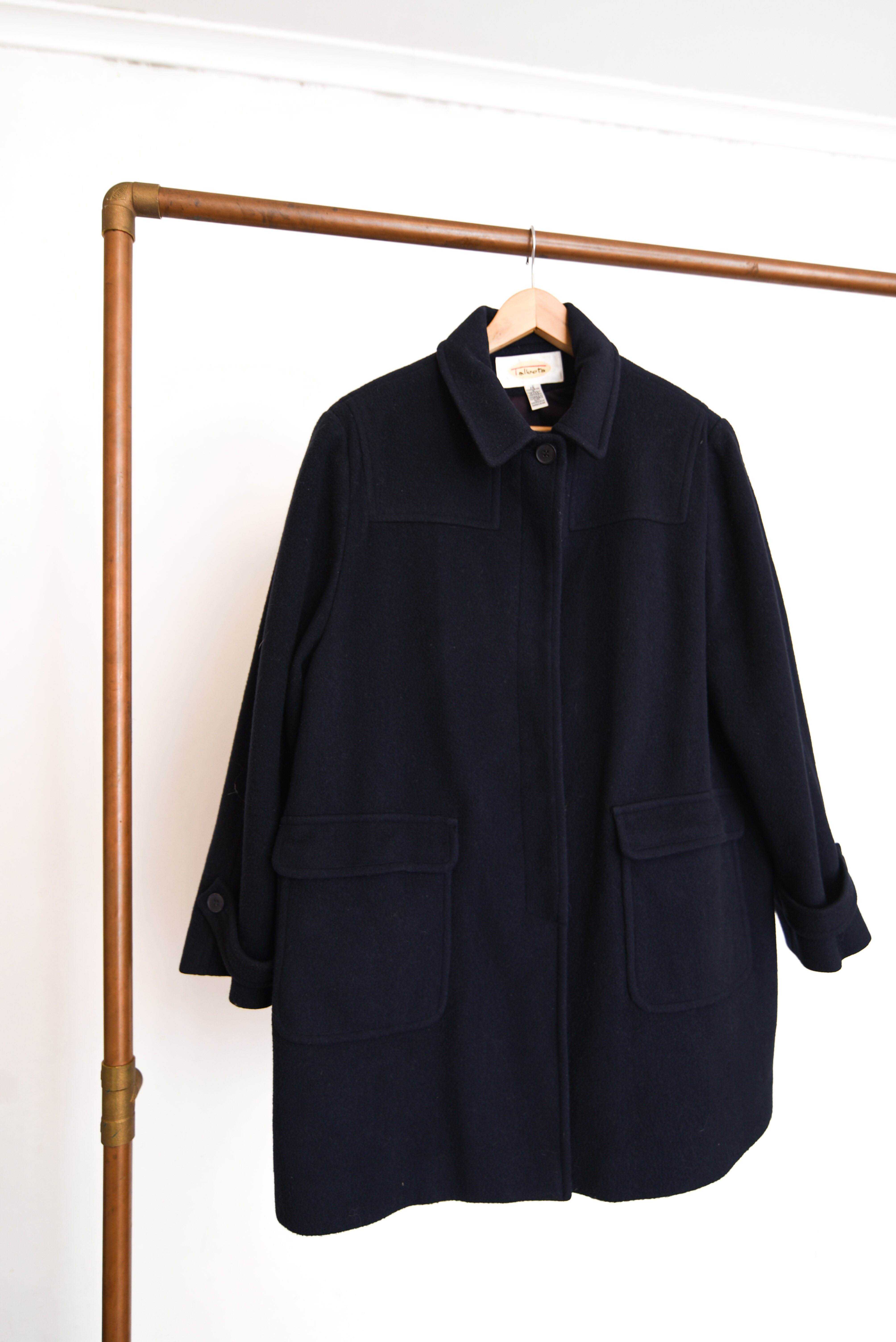 Abrigo navy lana vintage