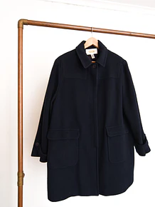 Abrigo navy lana vintage