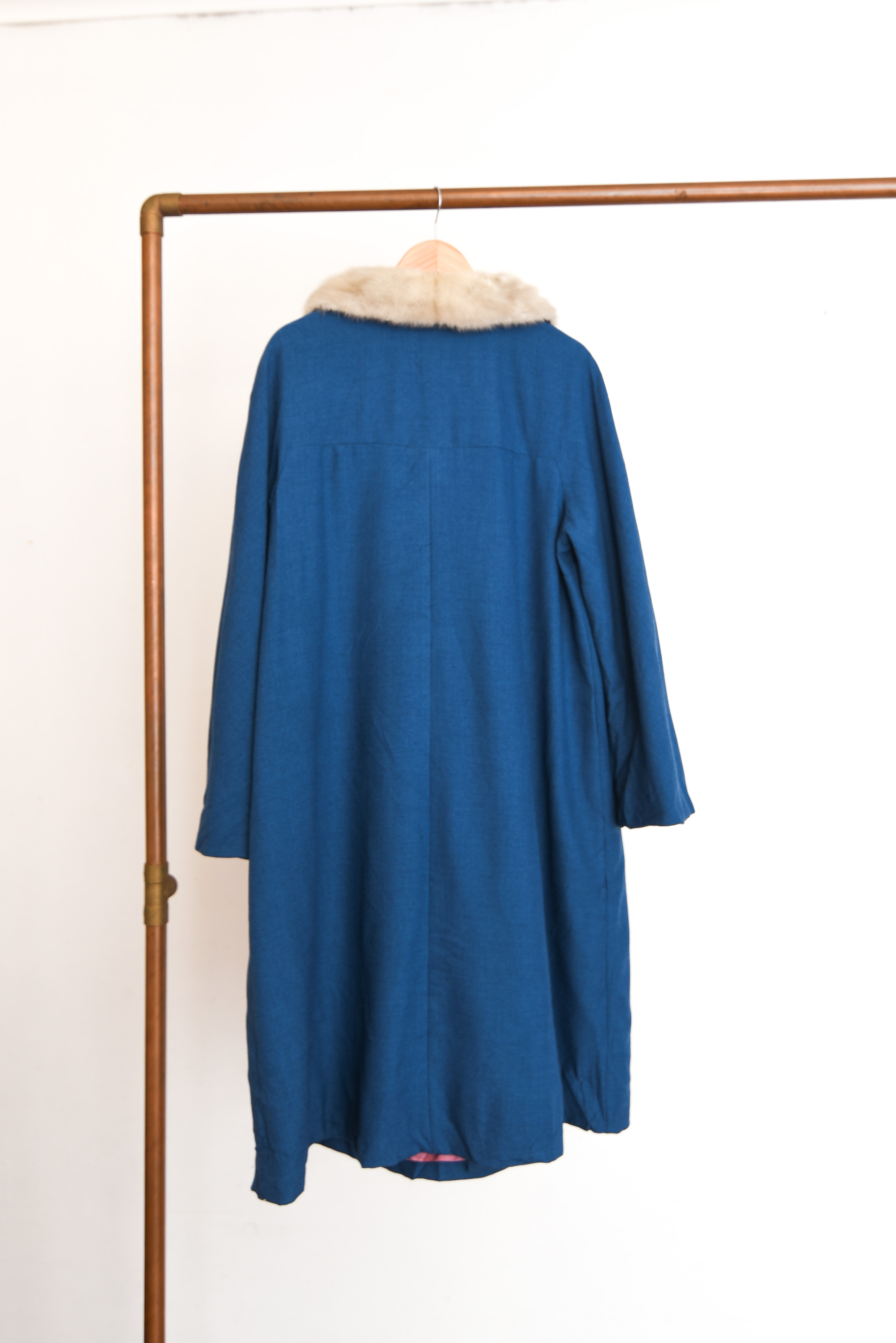 Abrigo azul piedra 70s