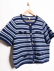 Cardigan rayado cachemira