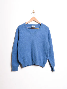 Chaleco baby blue lana vintage