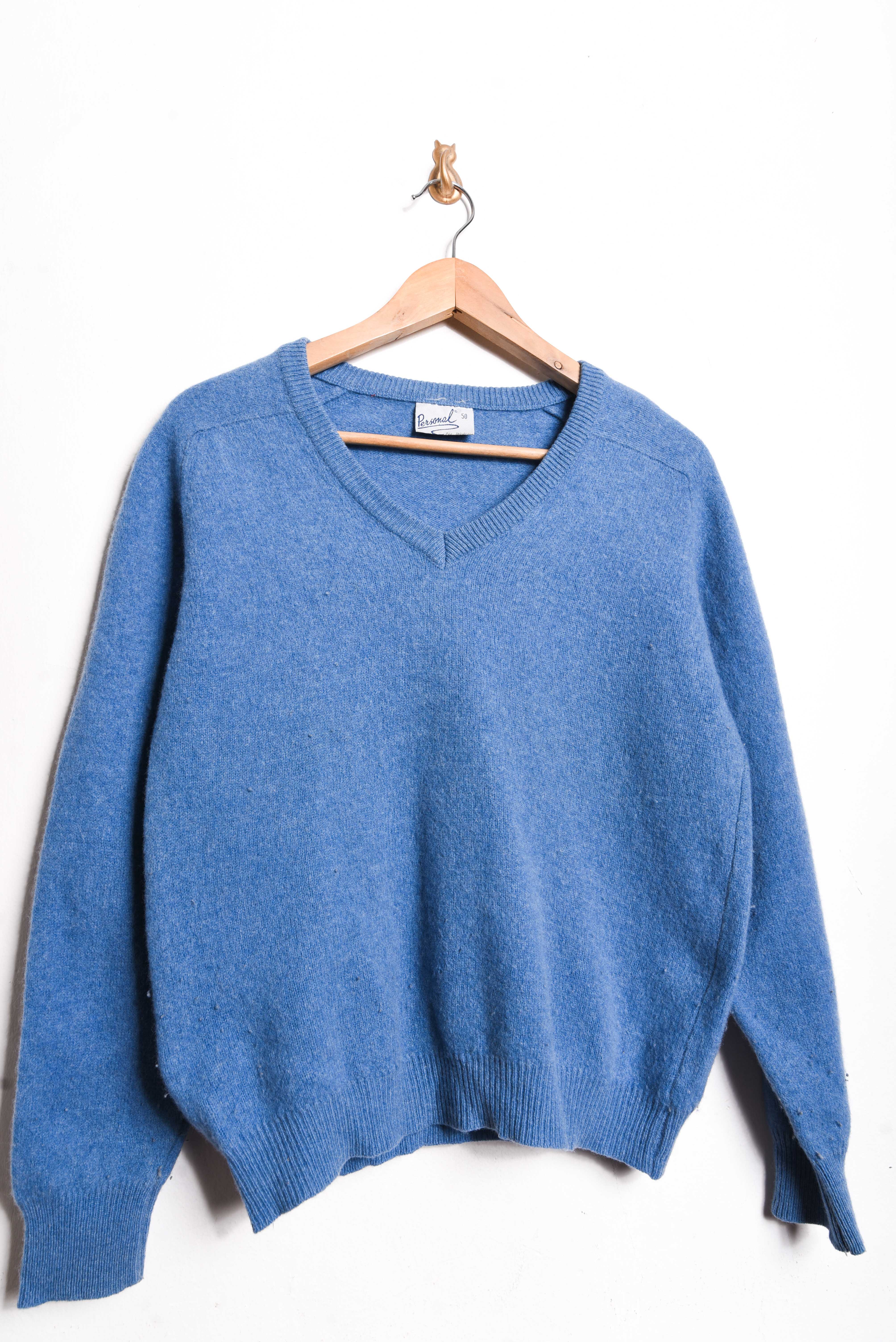 Chaleco baby blue lana vintage