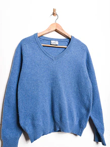 Chaleco baby blue lana vintage