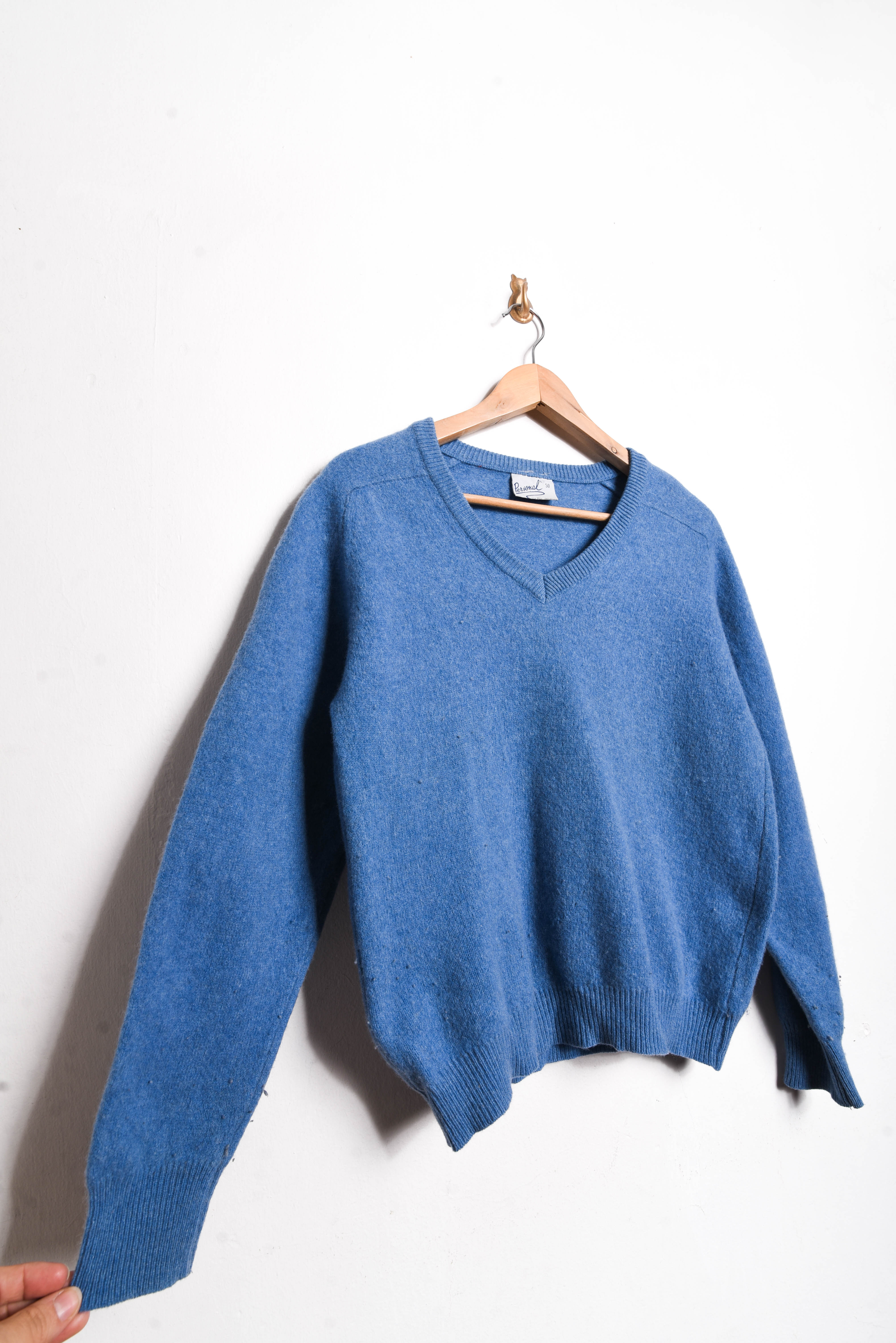 Chaleco baby blue lana vintage