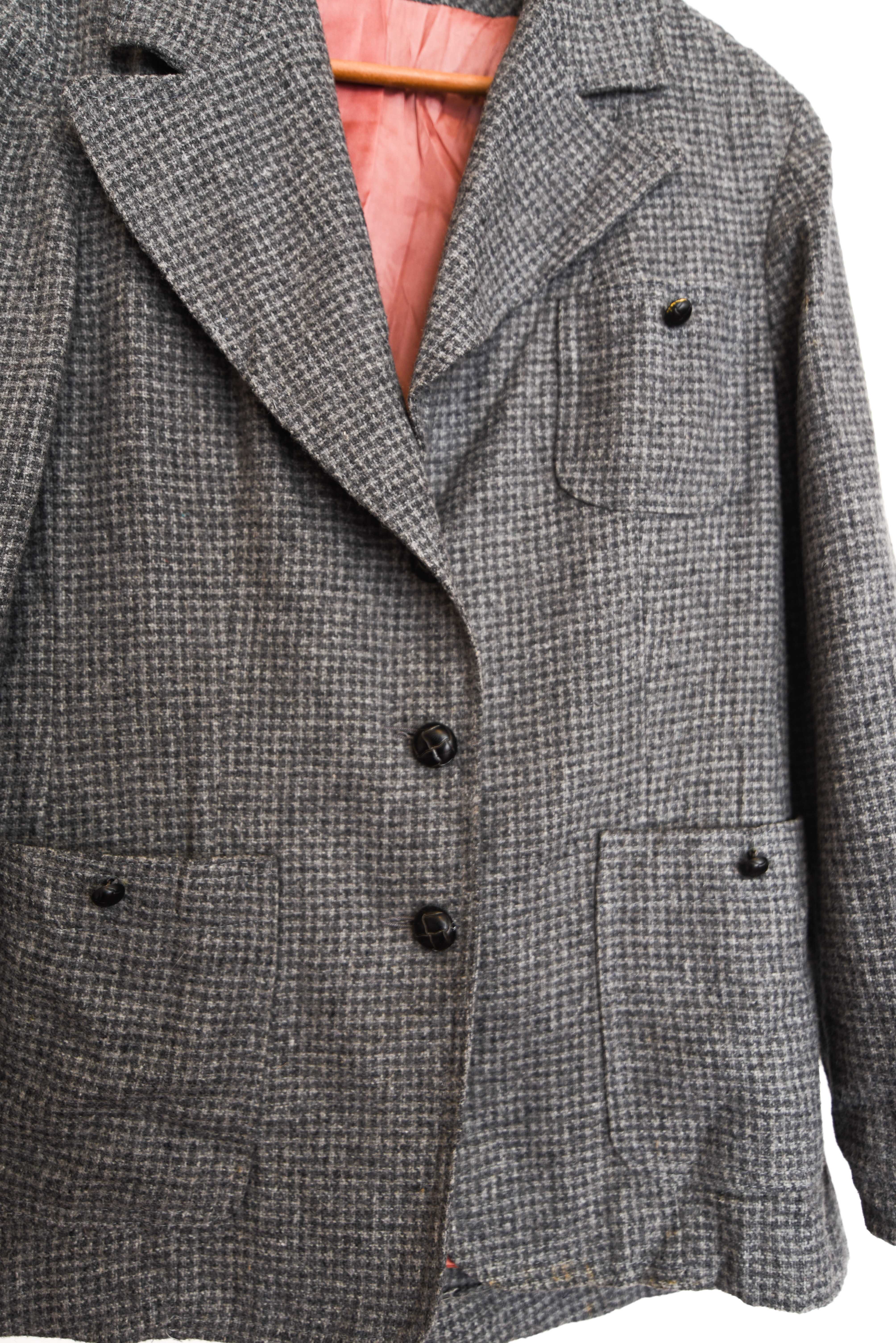 Blazer pata de gallo gris 60s
